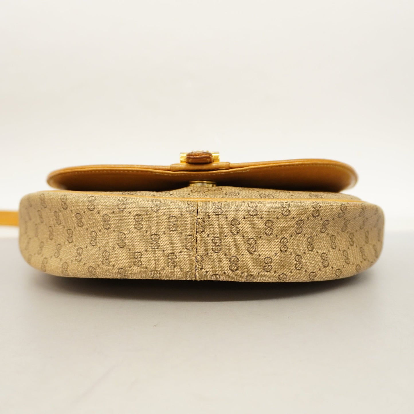 GUCCI Auth  Sherry Line Micro GG 007 89 1095 Women's PVC Shoulder Bag Beige
