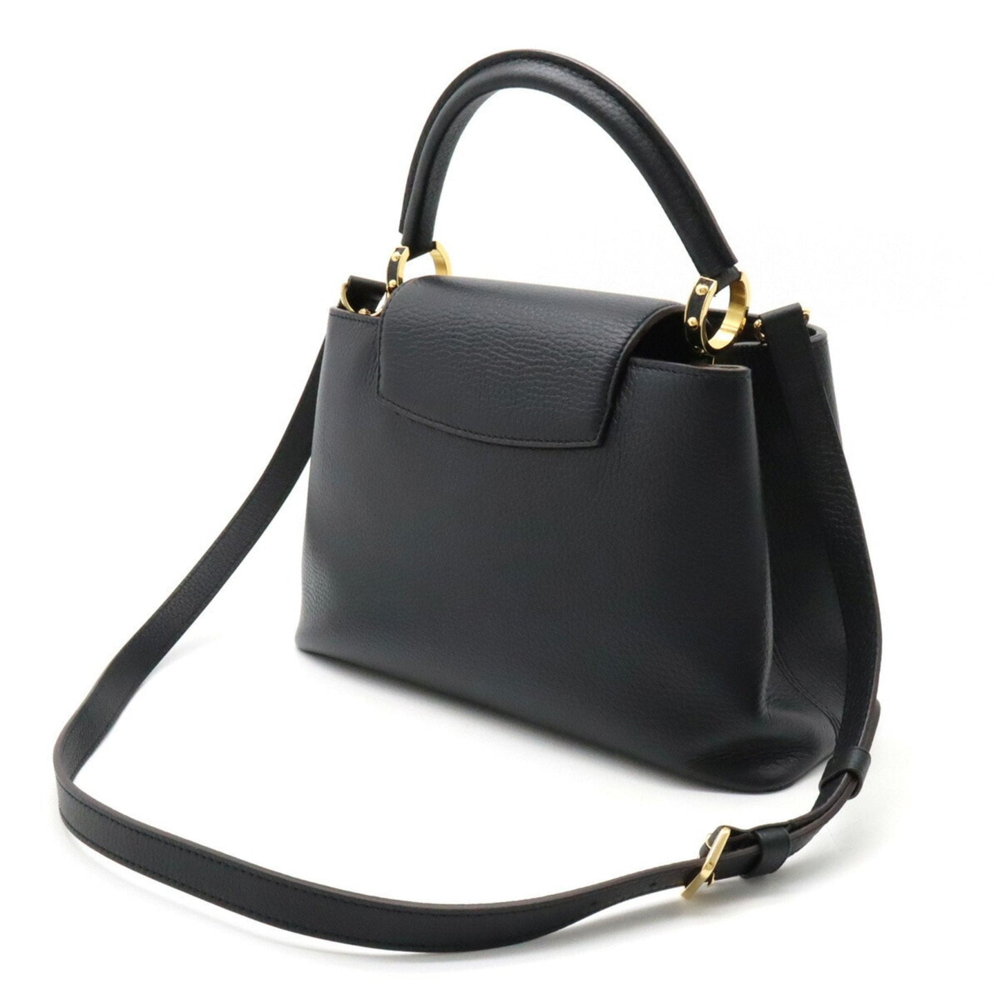 LOUIS VUITTON Capucines MM Handbag Shoulder Bag Taurillon Leather Black M42259