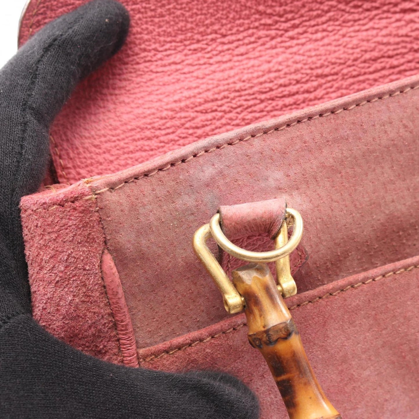 Gucci Pink Suede Leather Handbag ( )