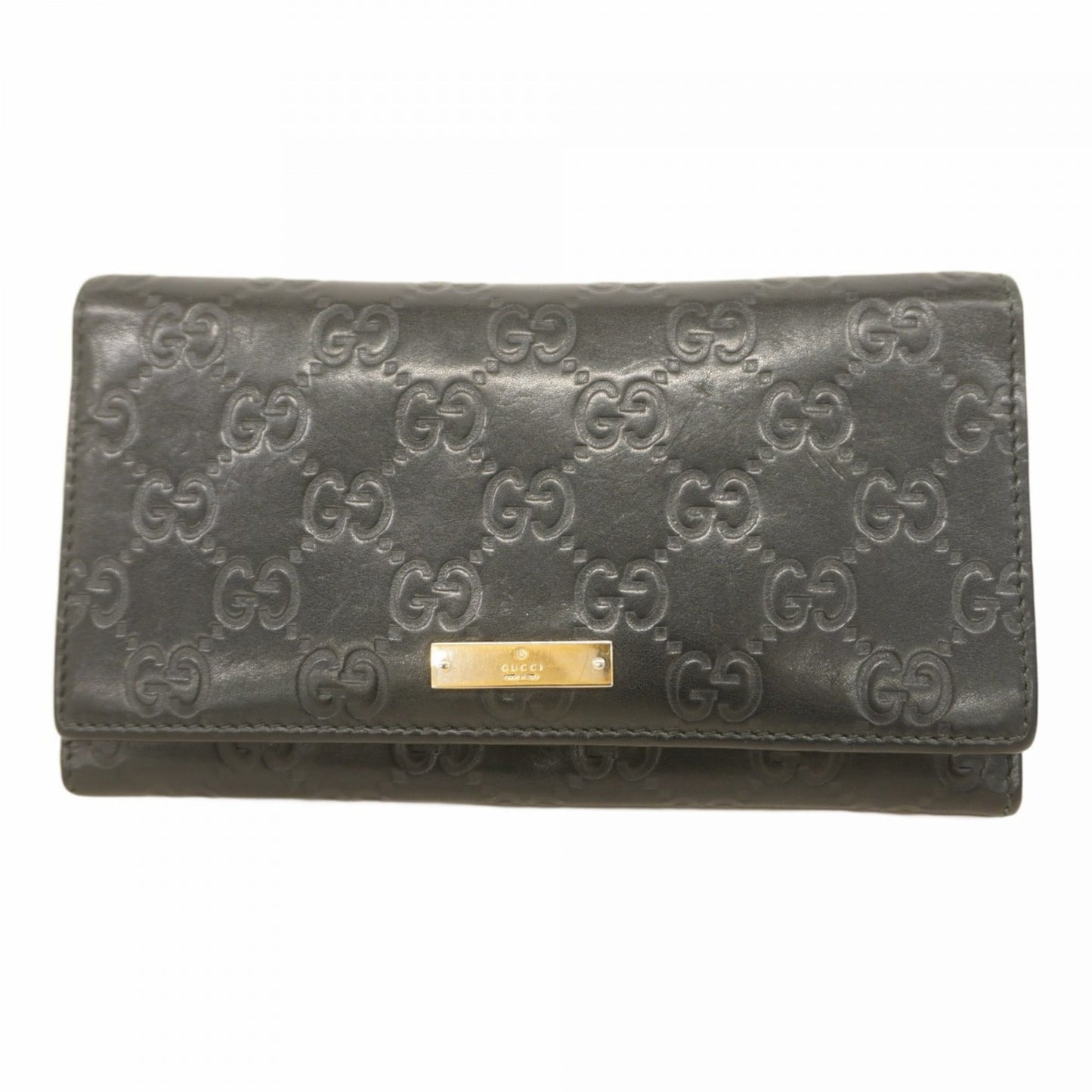 Gucci Black Leather Long Wallet (Bi-Fold) ( )