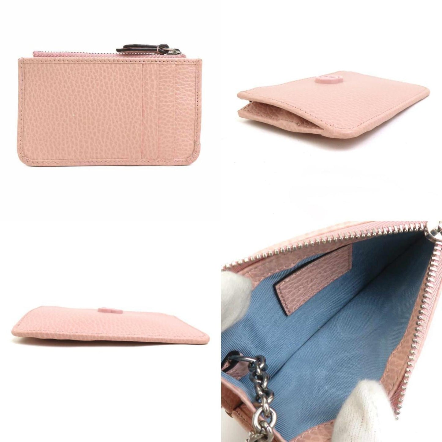 Gucci Pink Leather Coin Purse/Coin Case ( )