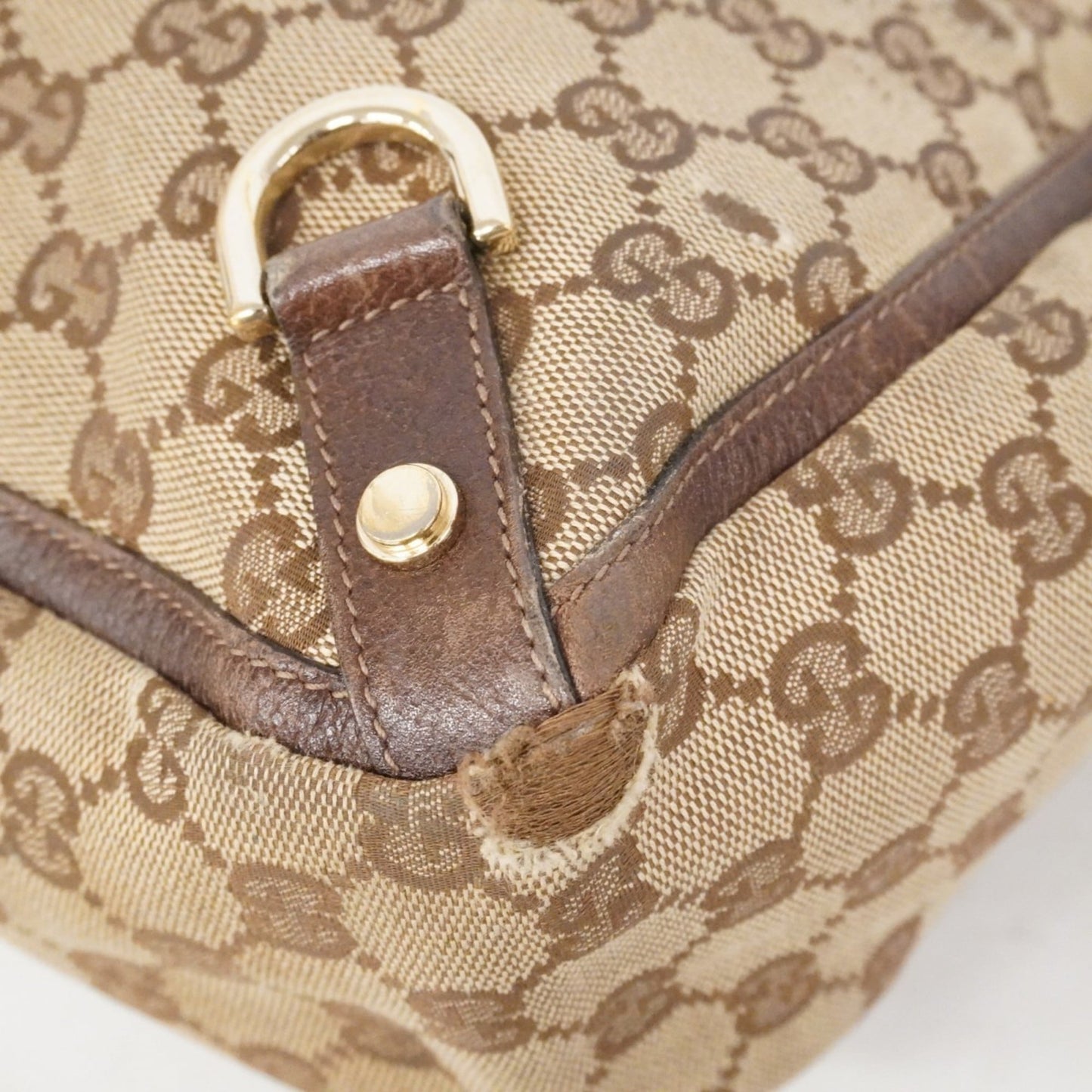 Gucci Brown Canvas Handbag ( )