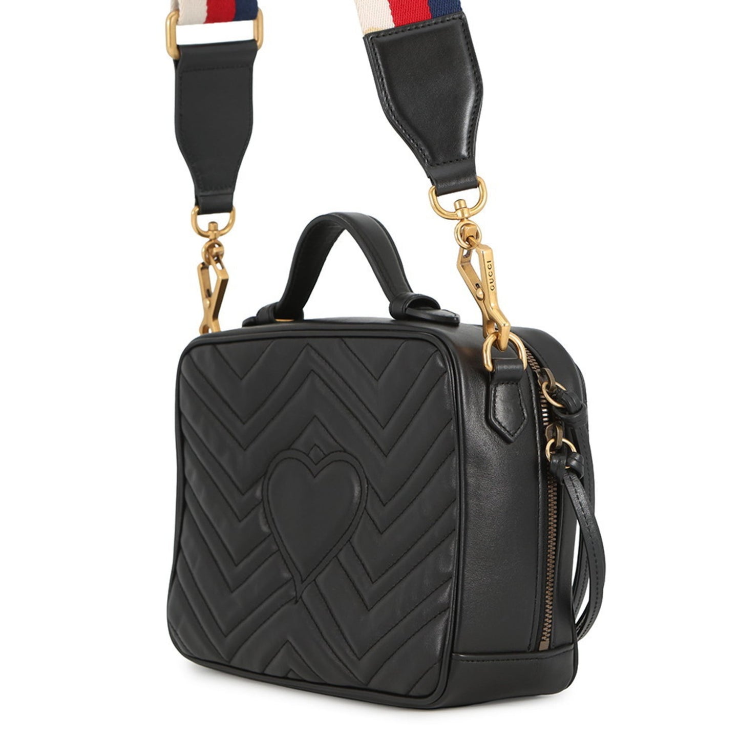 Gucci Gg Marmont Black Leather Handbag Shoulder Bag ( )