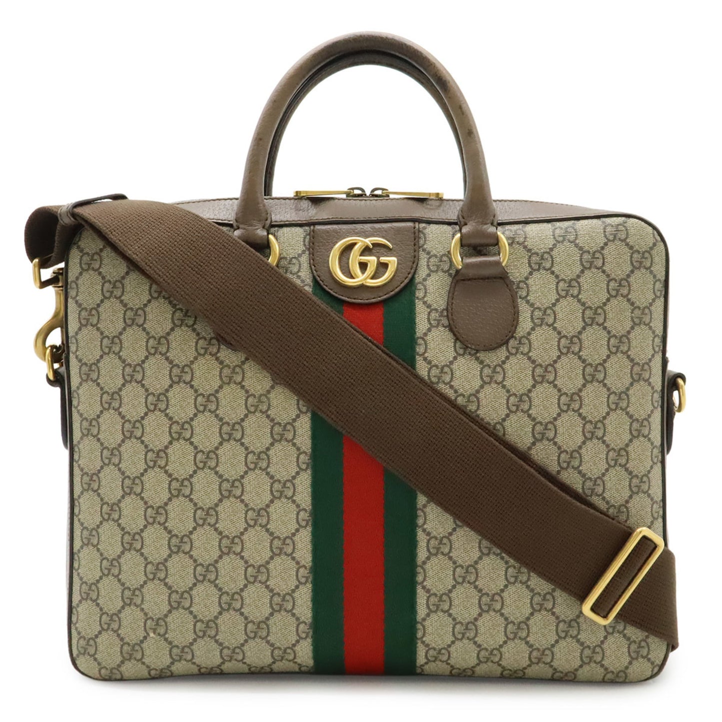 Gucci Beige Brown Gg Supreme Leather Handbag Shoulder Bag ( )