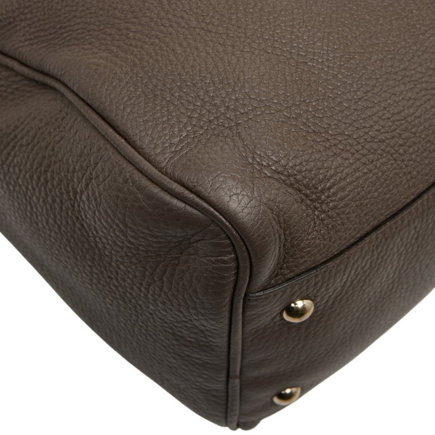 Gucci Brown Leather Handbag Shoulder Bag ( )
