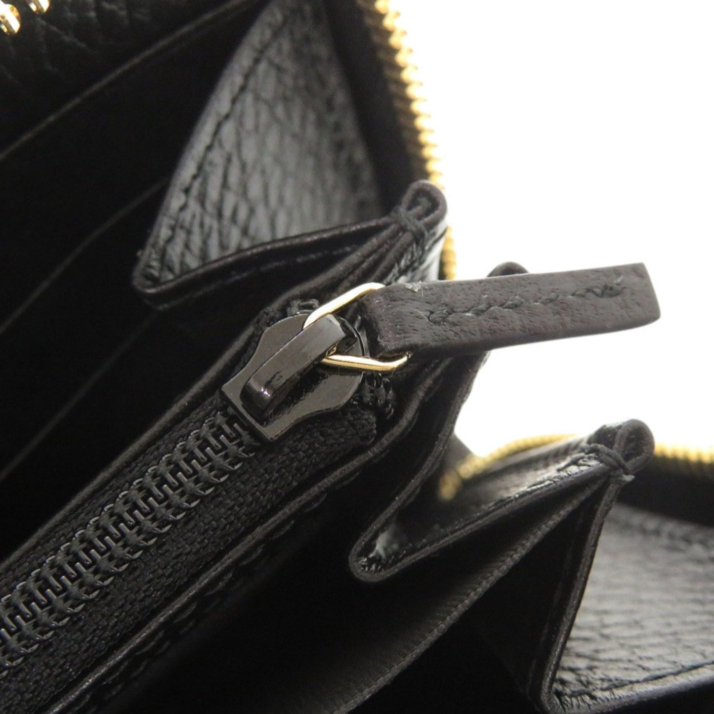 Gucci Beige Black Gg Supreme Leather Long Wallet (Bi-Fold) ( )