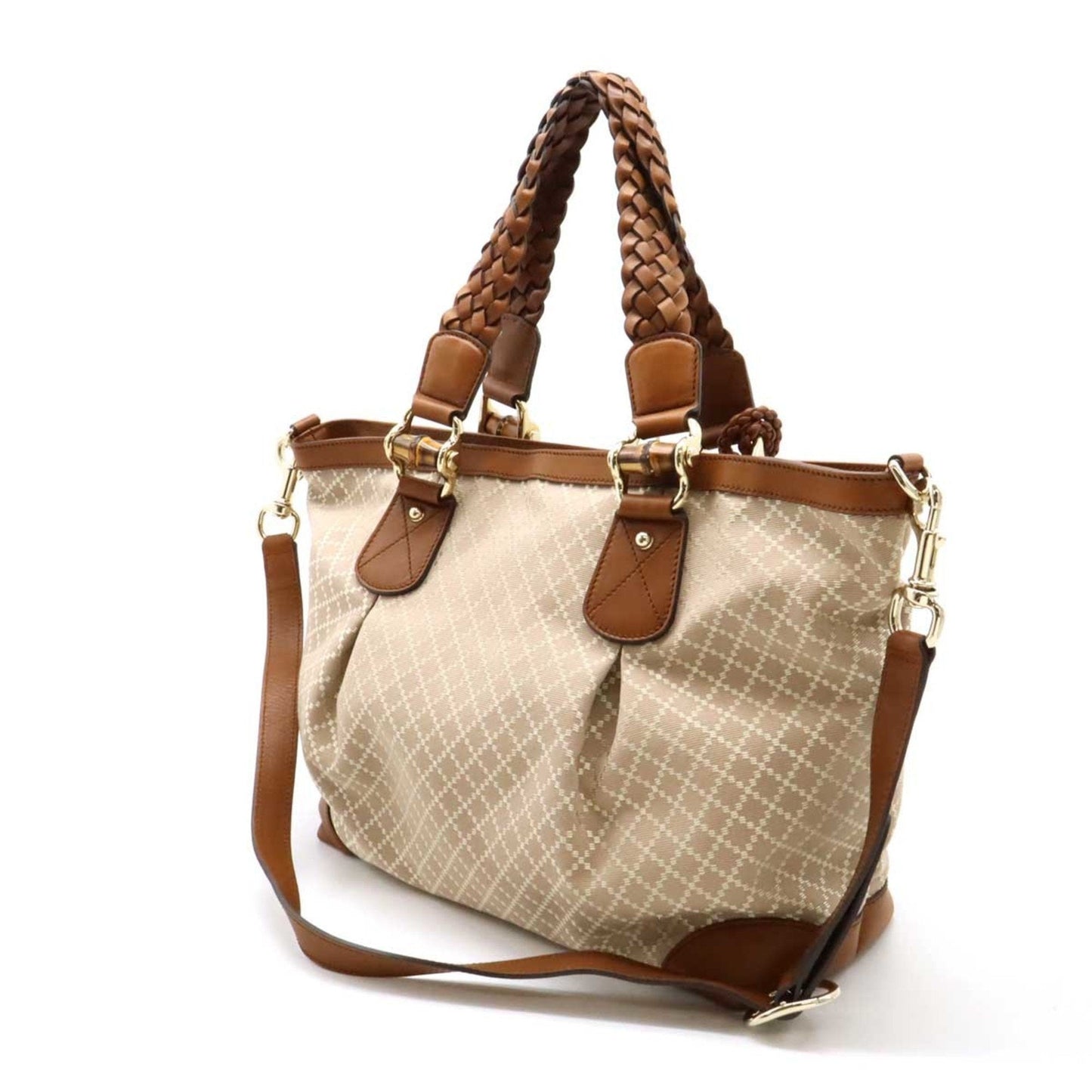 Gucci Leather Canvas Tote