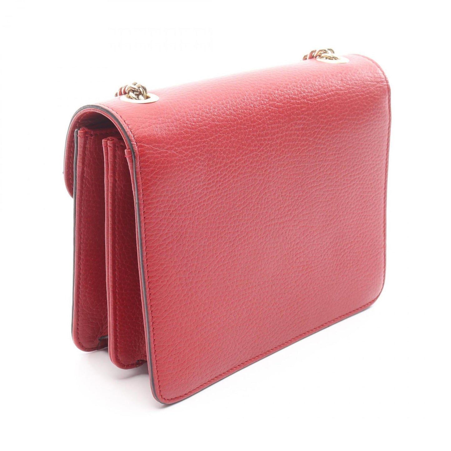 Gucci Red Color Leather Shoulder Bag ( )