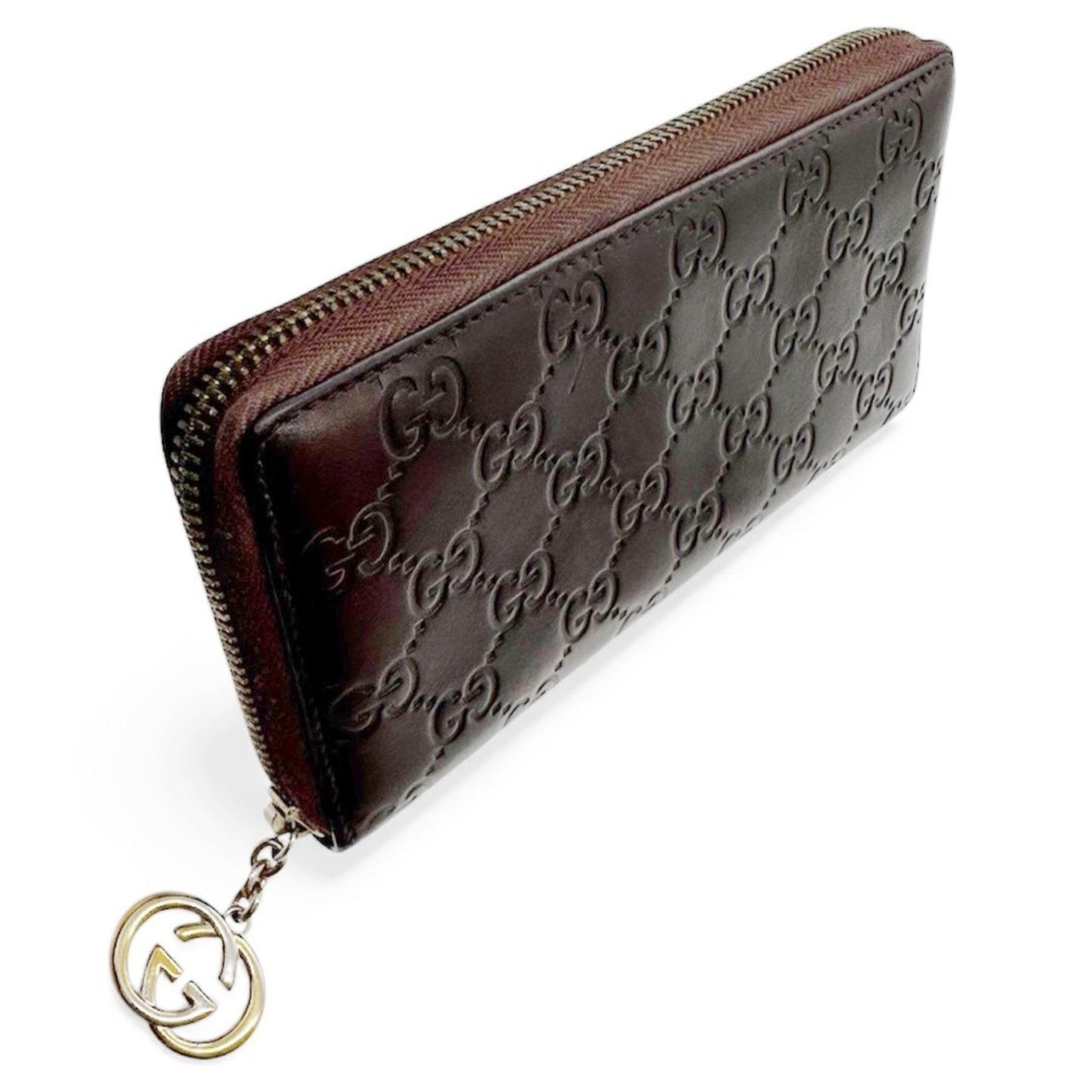 Gucci Brown Leather Long Wallet (Bi-Fold) ( )