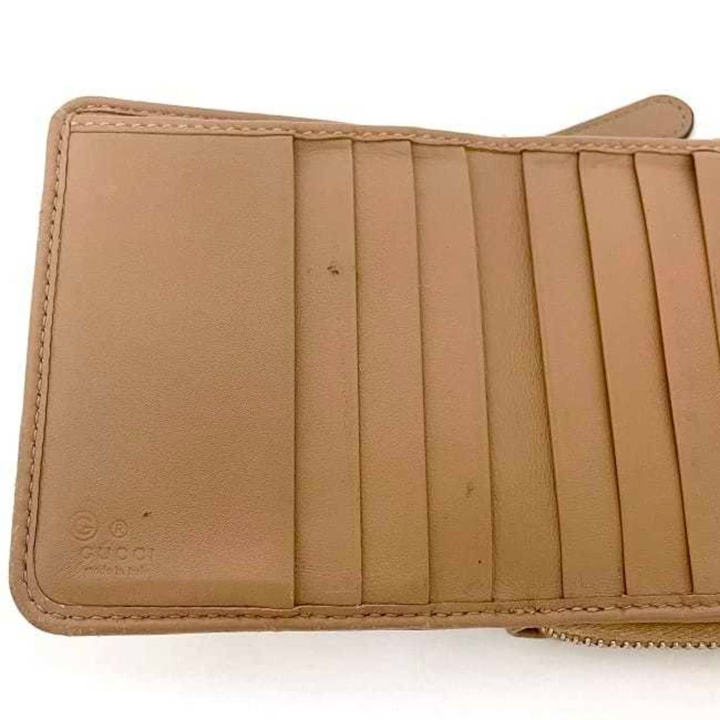 Gucci Gold Beige Leather Wallet (Bi-Fold) ( )