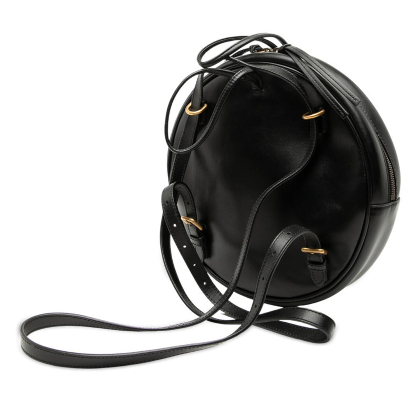 Gucci Black Yellow Leather Backpack ( )