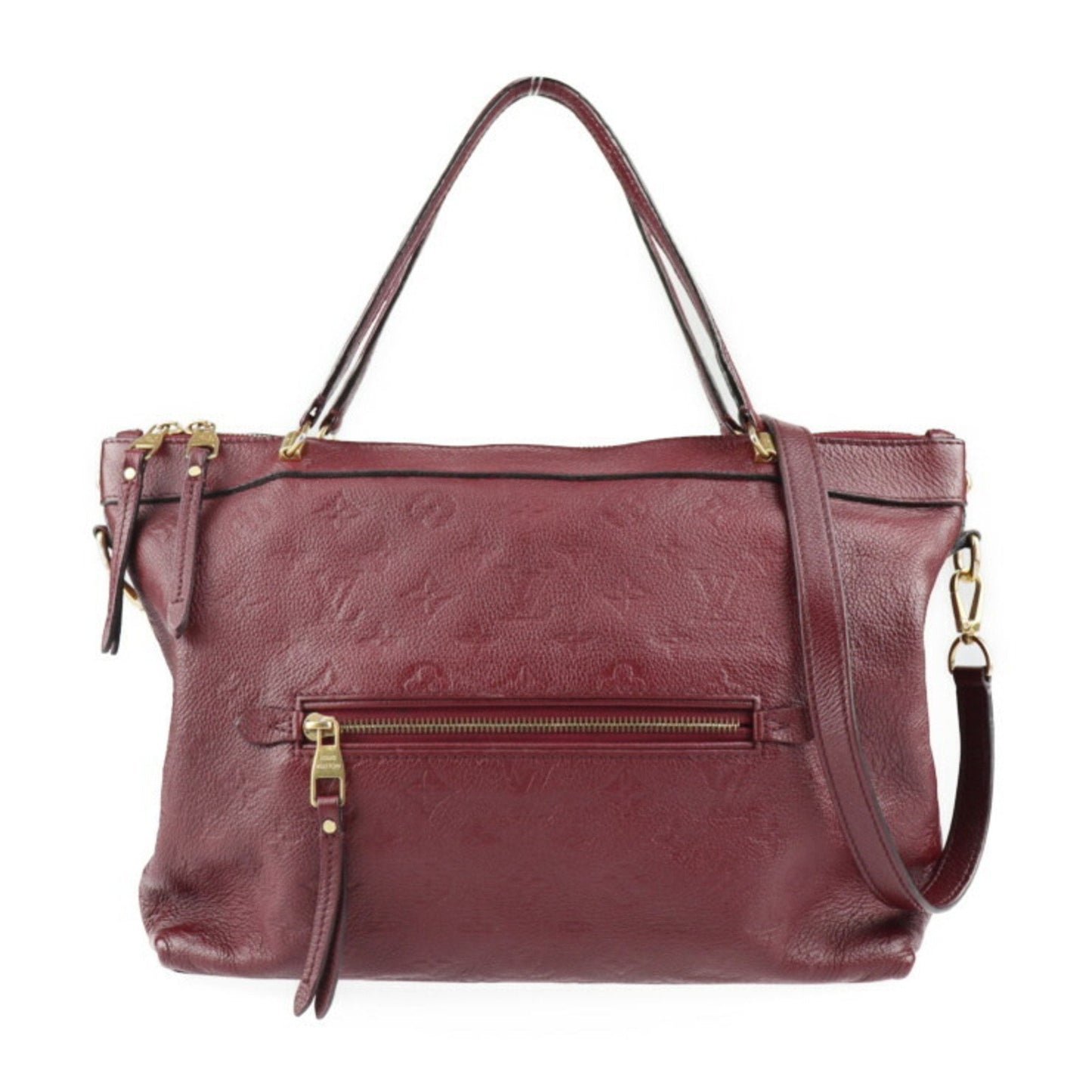 LOUIS VUITTON Bastille MM Handbag M41166 Monogram Implant Arolle Wine Red 2WAY Shoulder Bag Gold Hardware