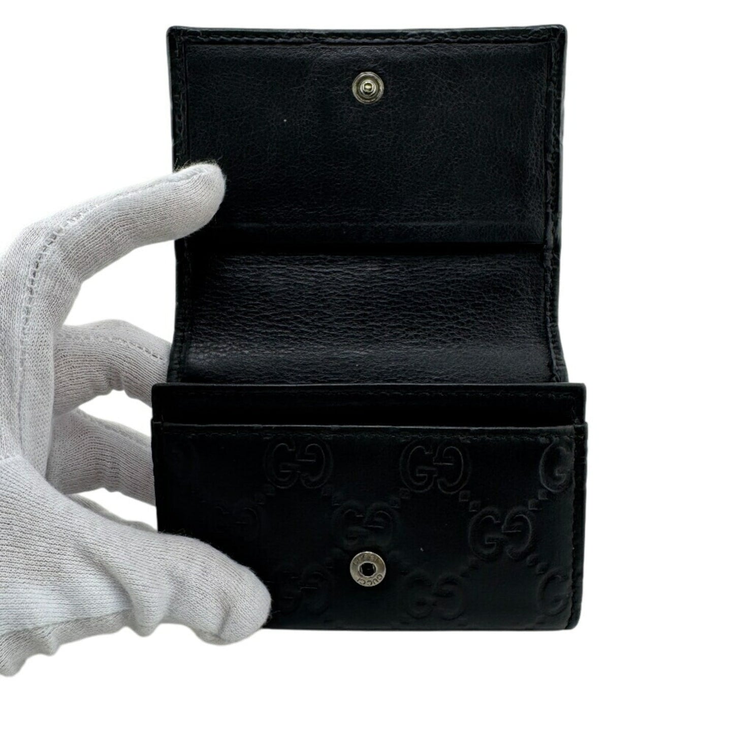 Gucci Black Leather Long Wallet (Bi-Fold) ( )
