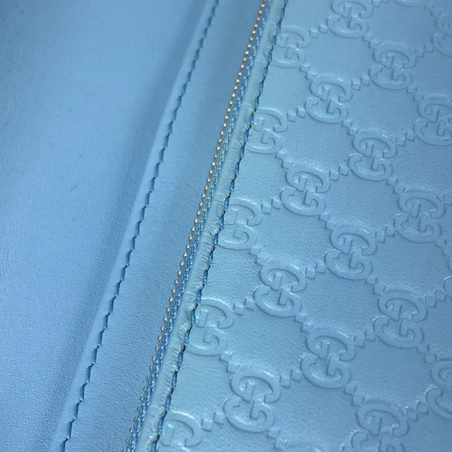 Gucci Blue Leather Shoulder Bag ( )