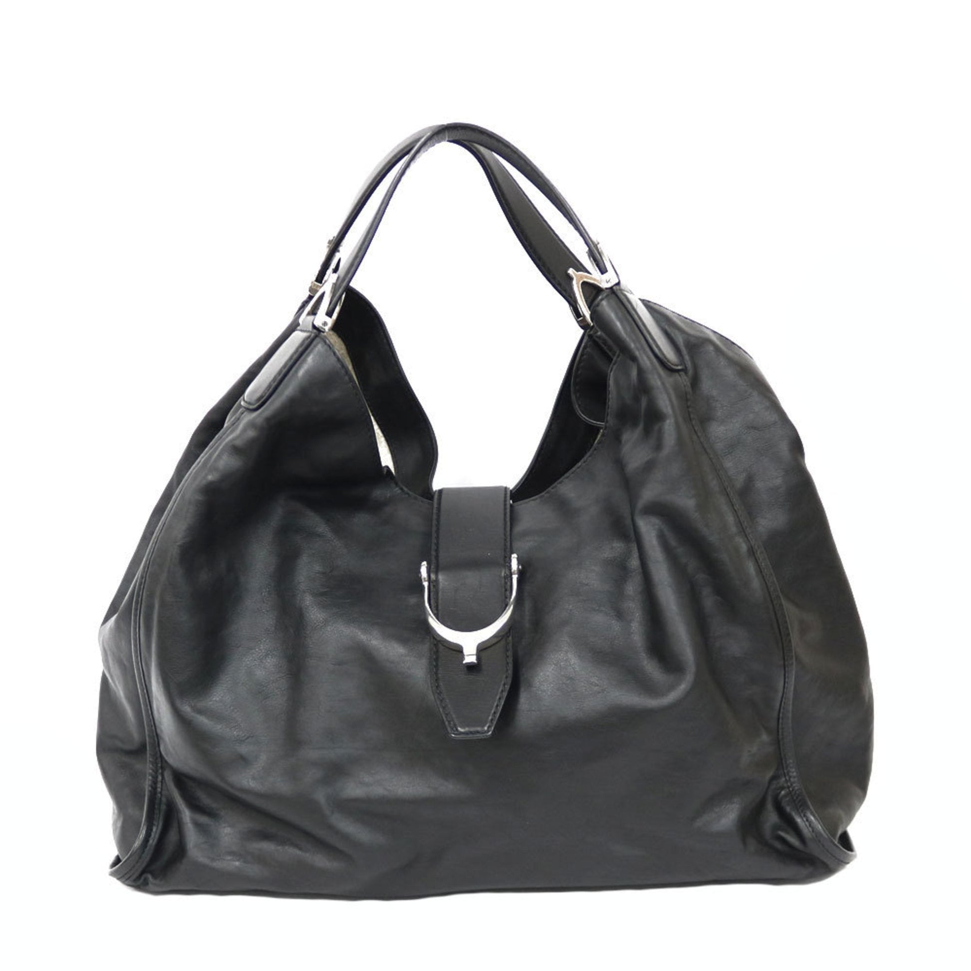 Gucci Black Leather Shoulder Bag Style 7
