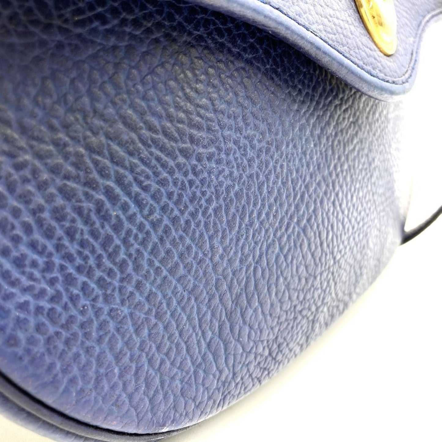 Christian Dior Navy Leather Shoulder Bag ()