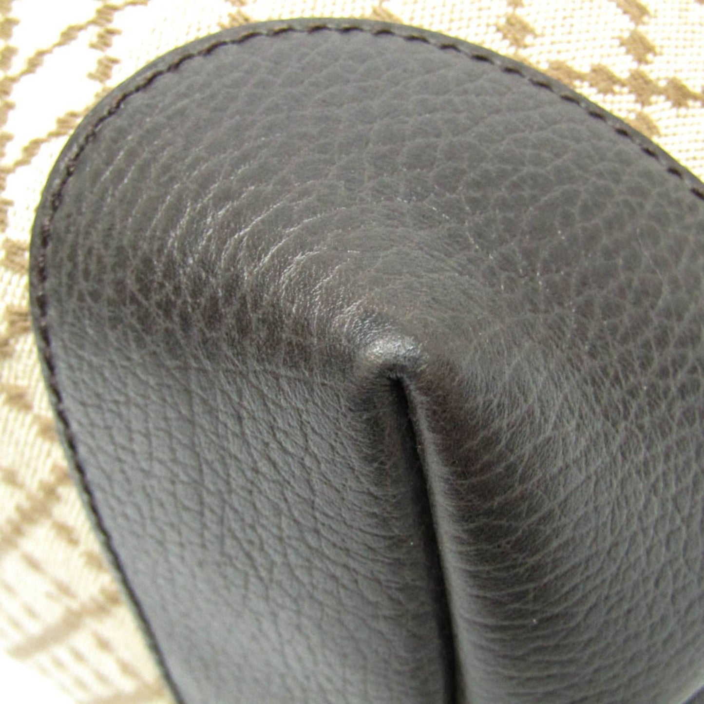 Gucci Diamante Beige Brown Canvas Leather Tote Bag ( )