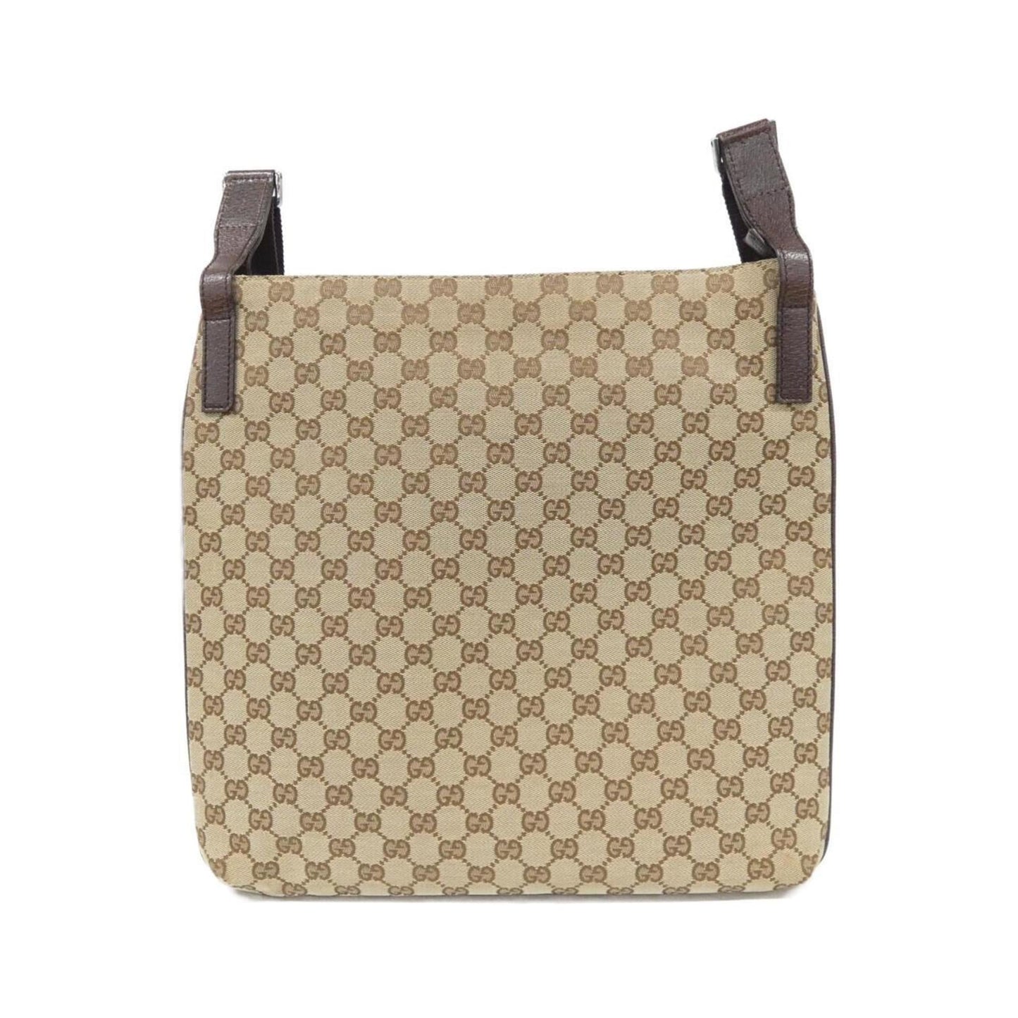 Gucci Gg Canvas Beige Dark Brown Gg Canvas Shoulder Bag ( )