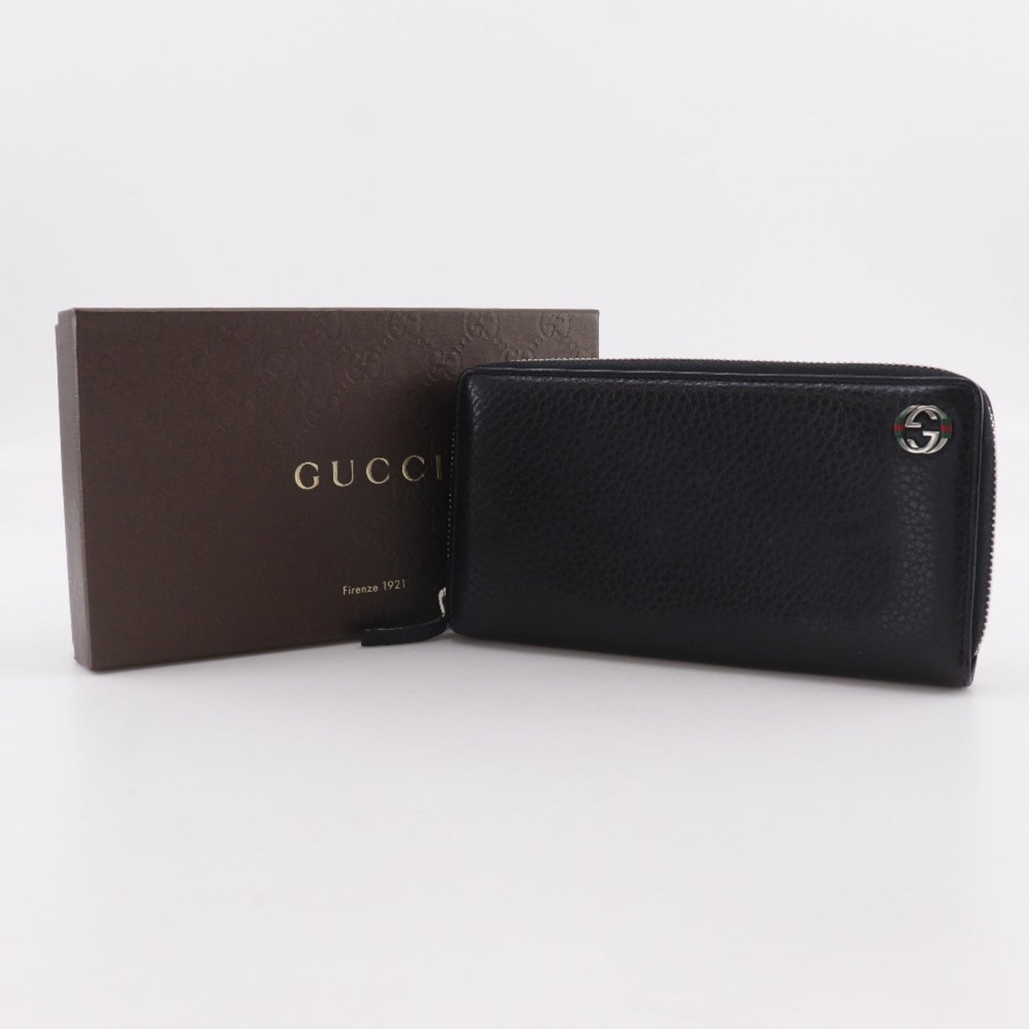 Gucci Black Leather Long Wallet (Bi-Fold) ( )