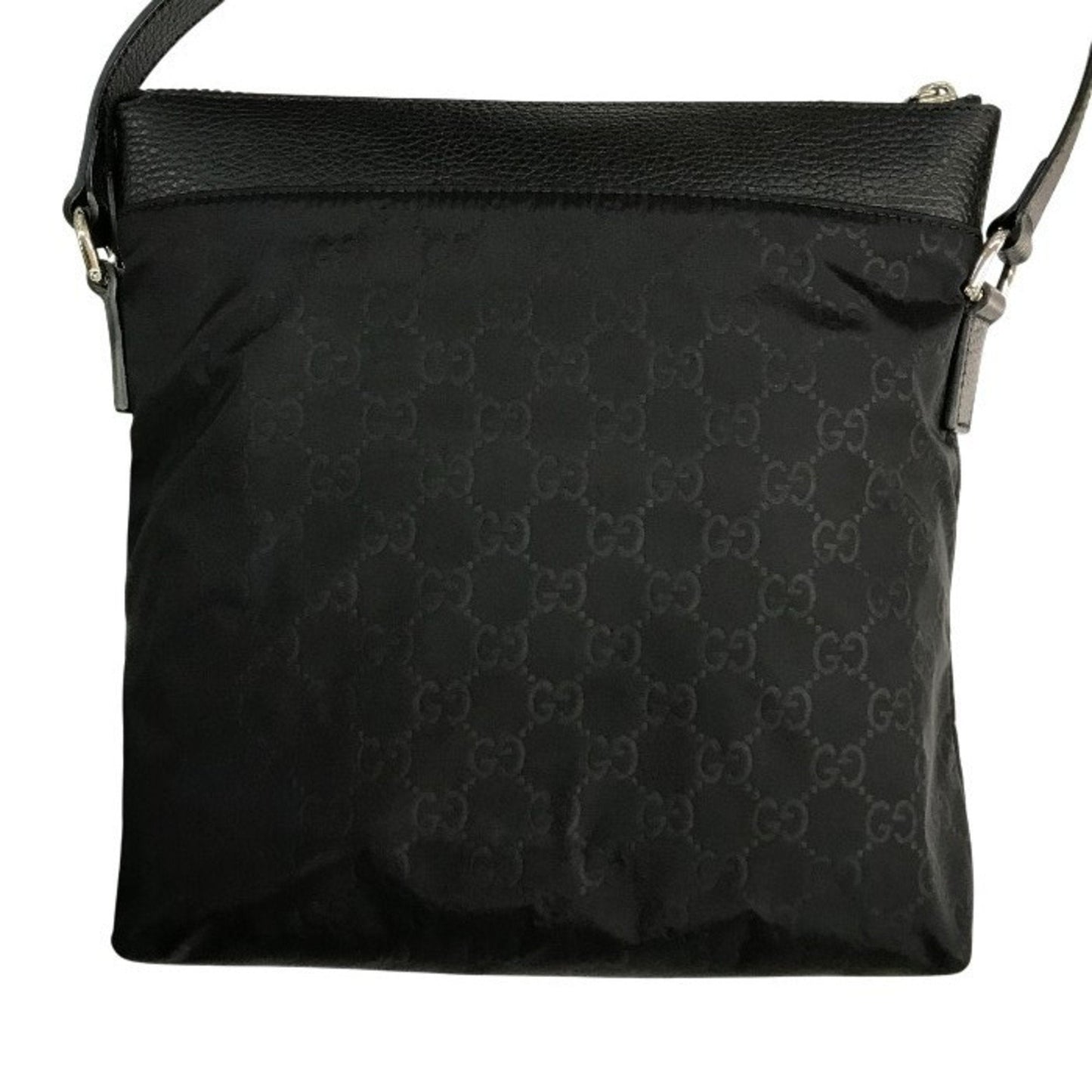 Gucci Black Nylon Leather Shoulder Bag ( )