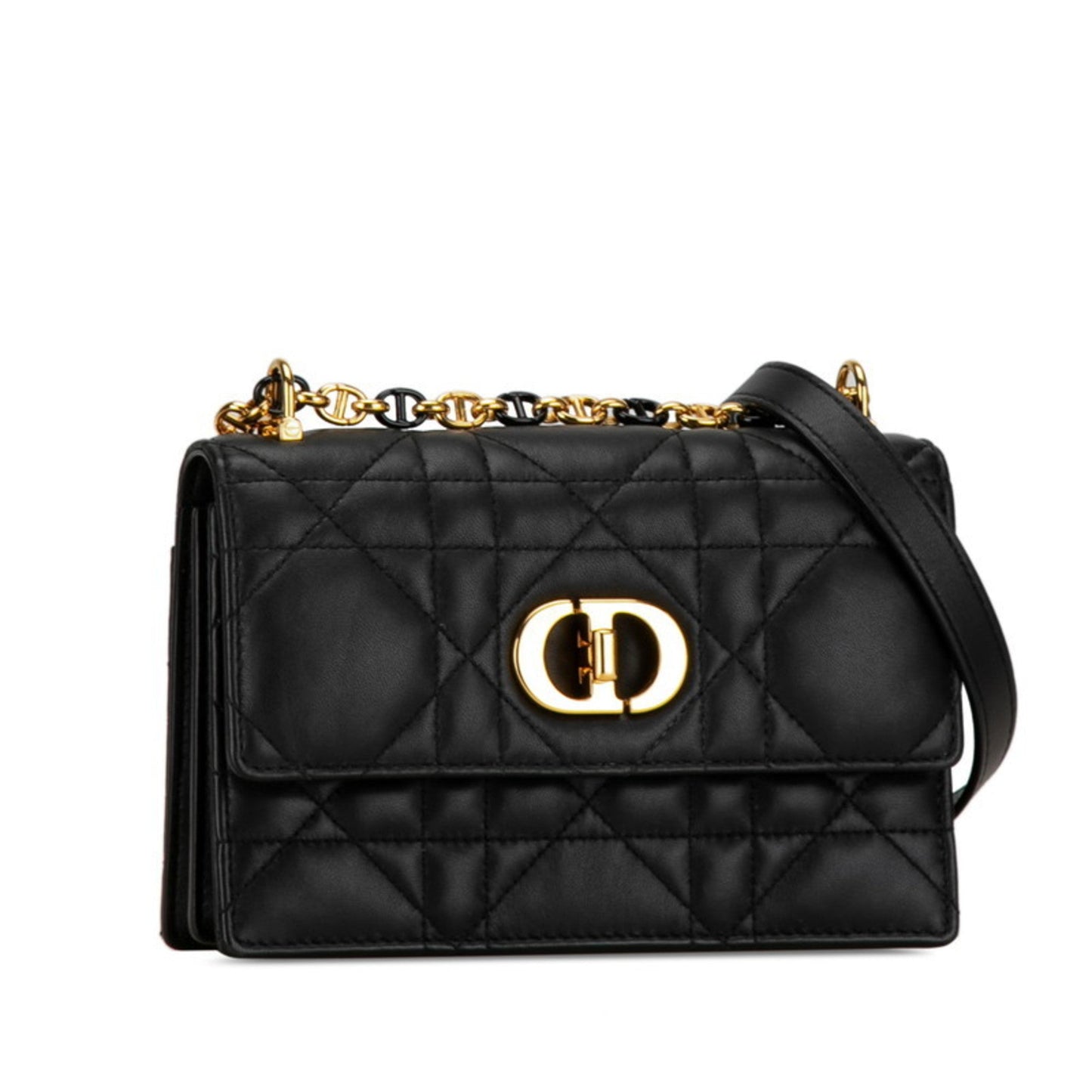 Christian Dior Black Leather Shoulder Bag ()