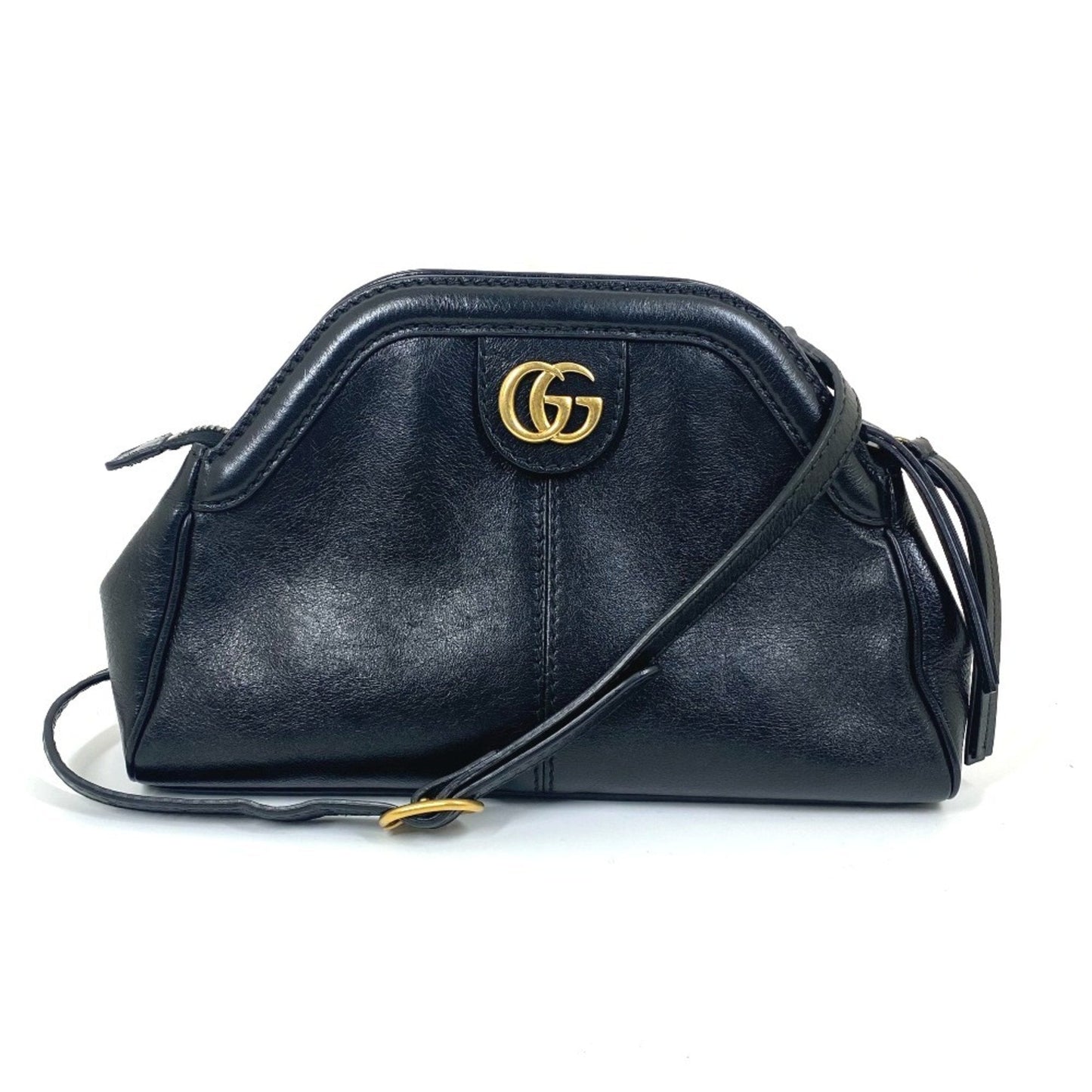 Gucci Black Leather Clutch Bag Shoulder Bag ( )