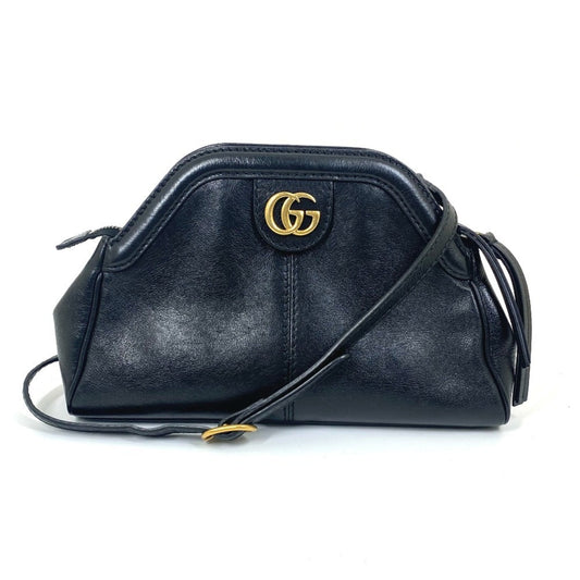 Gucci Black Leather Clutch Bag Shoulder Bag ( )