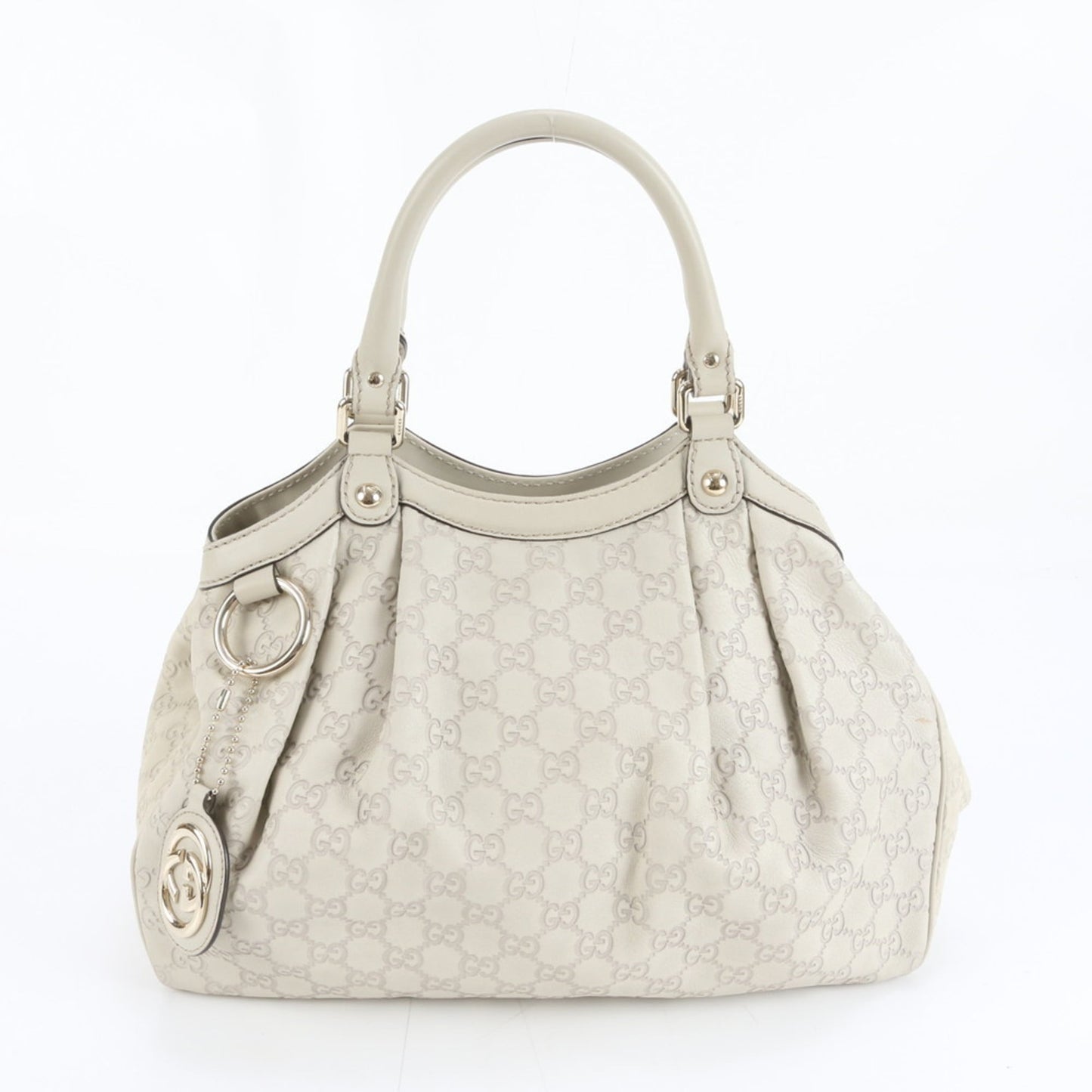 Gucci Ivory Leather Tote Bag ( )