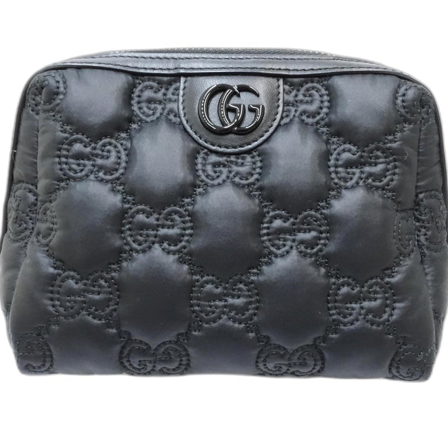 Gucci Black Nylon Leather Pouch Wash Bag ( )