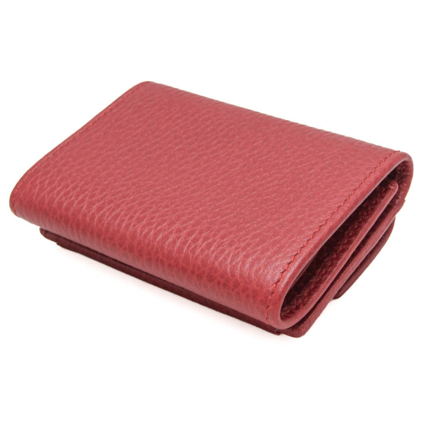 Gucci Red Color Leather Wallet (Tri-Fold) ( )