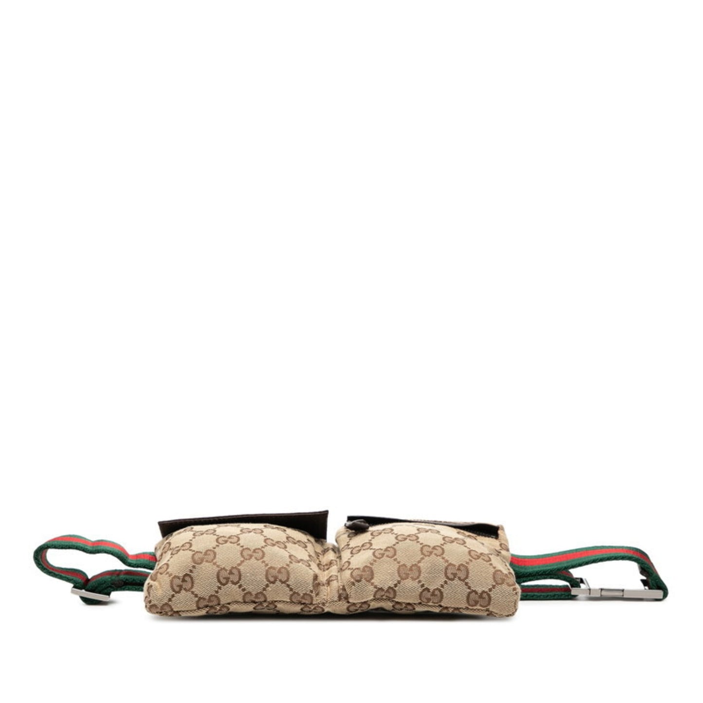 Gucci Beige Brown Canvas Leather Sling Bag ( )