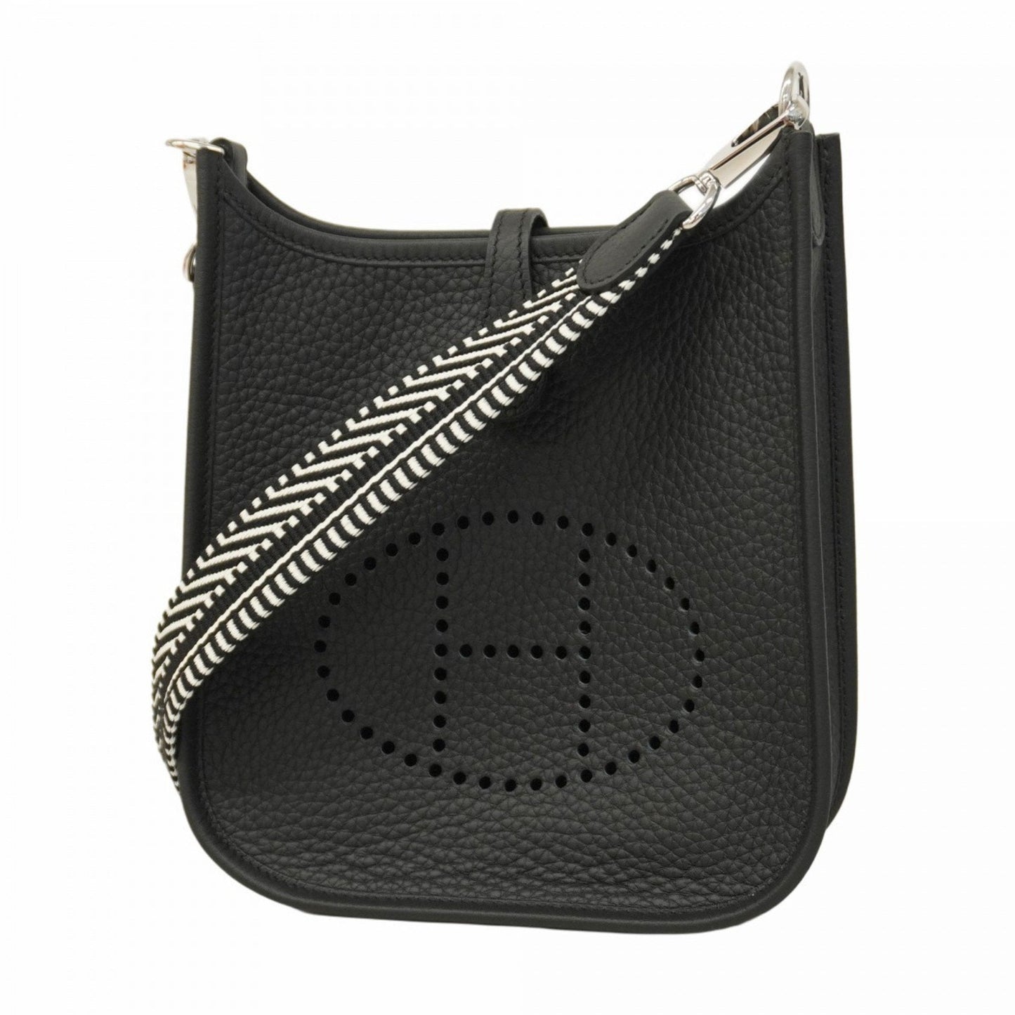 Hermes Mini Black Taurillon Clemence Leather Shoulder Bag ( )