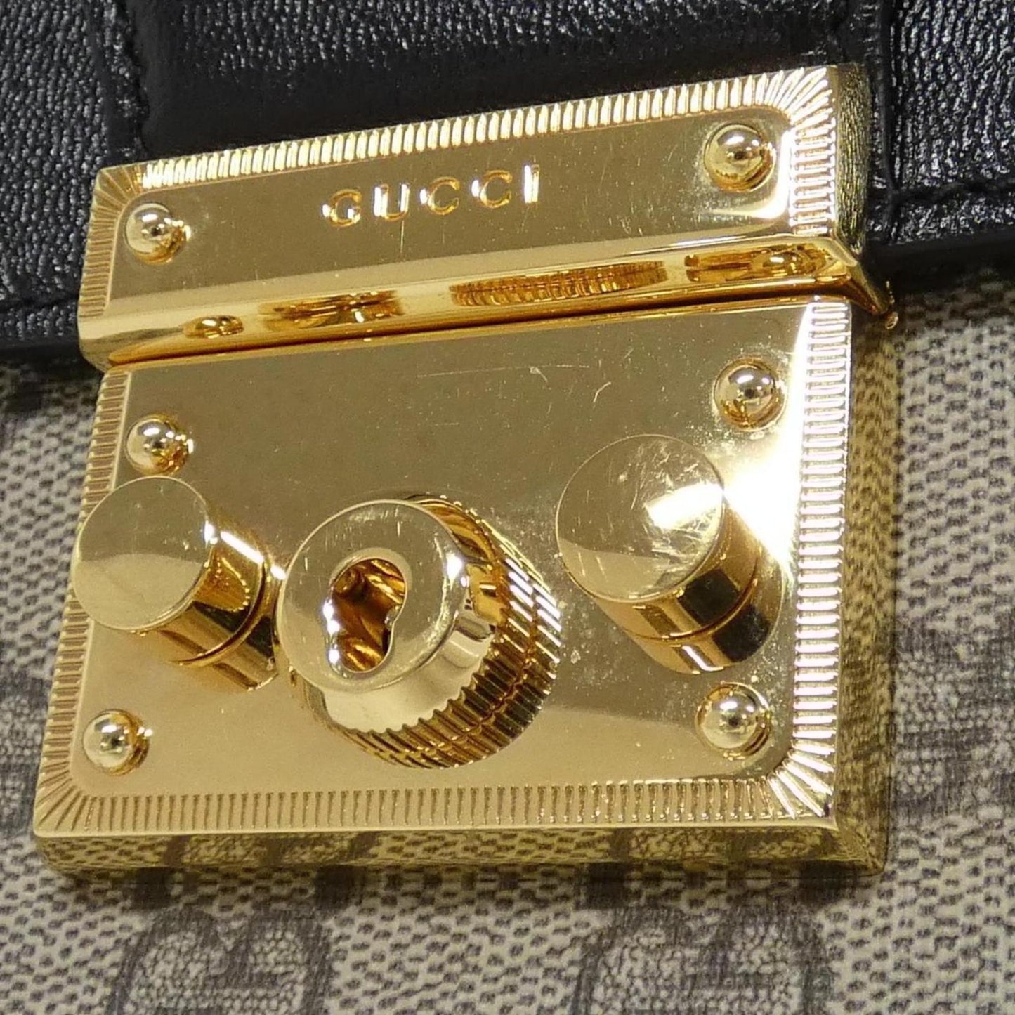 Gucci Beige Black Brown Gg Supreme Shoulder Bag ( )