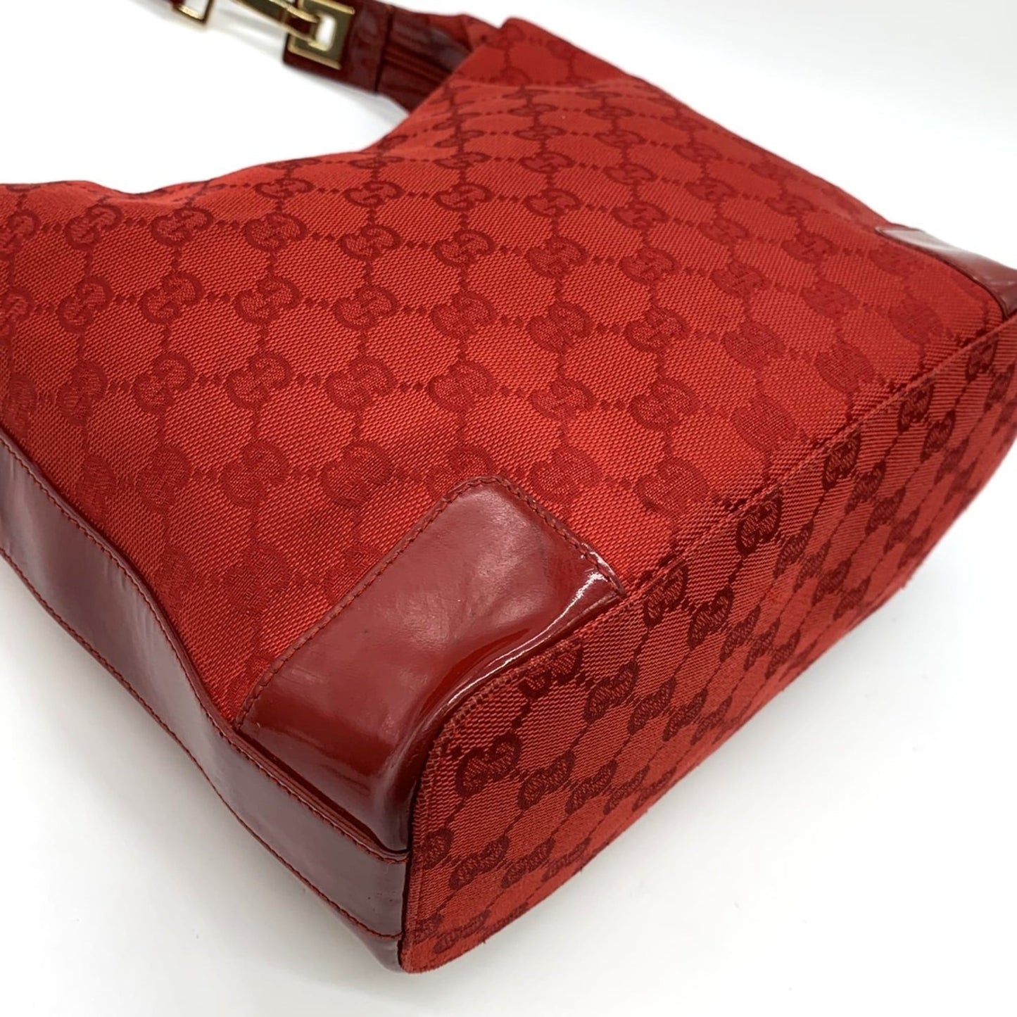 Gucci Red Color Gg Canvas Shoulder Bag ( )