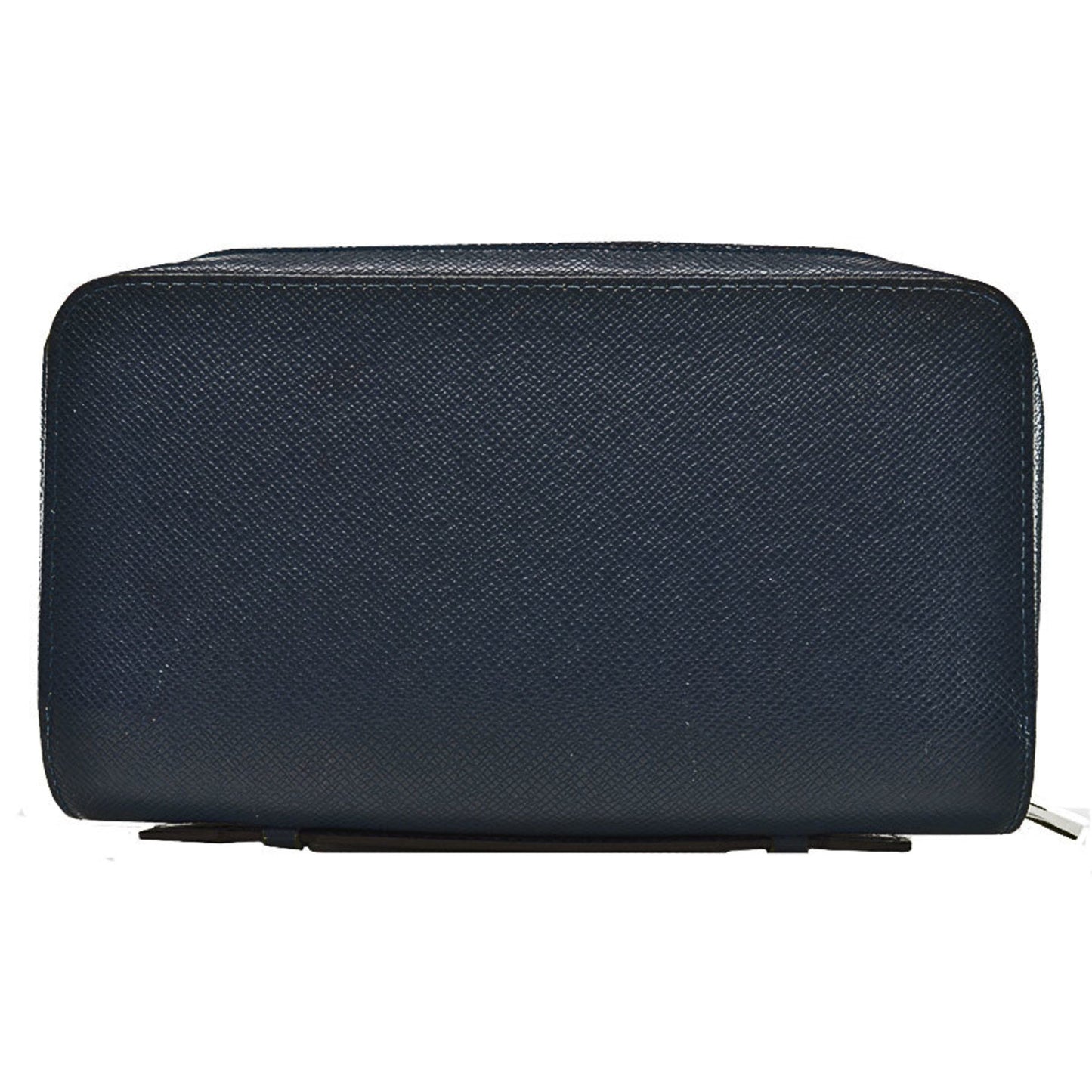 Louis Vuitton Bag Taiga Zippy L Blue Marine Leather Second Organizer Men's