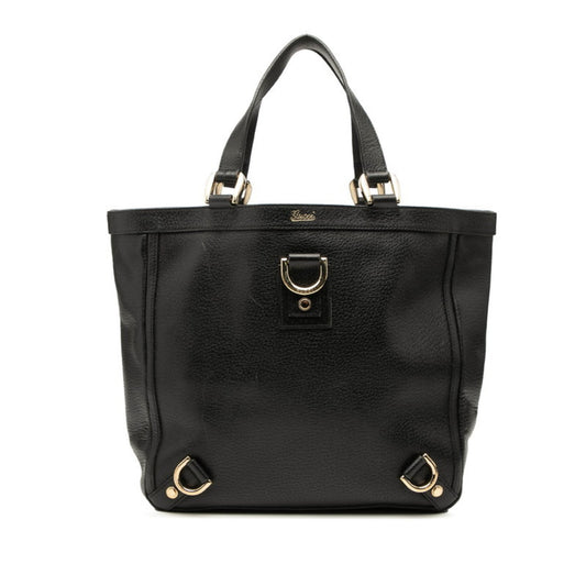 Gucci Black Leather Handbag Tote Bag ( )