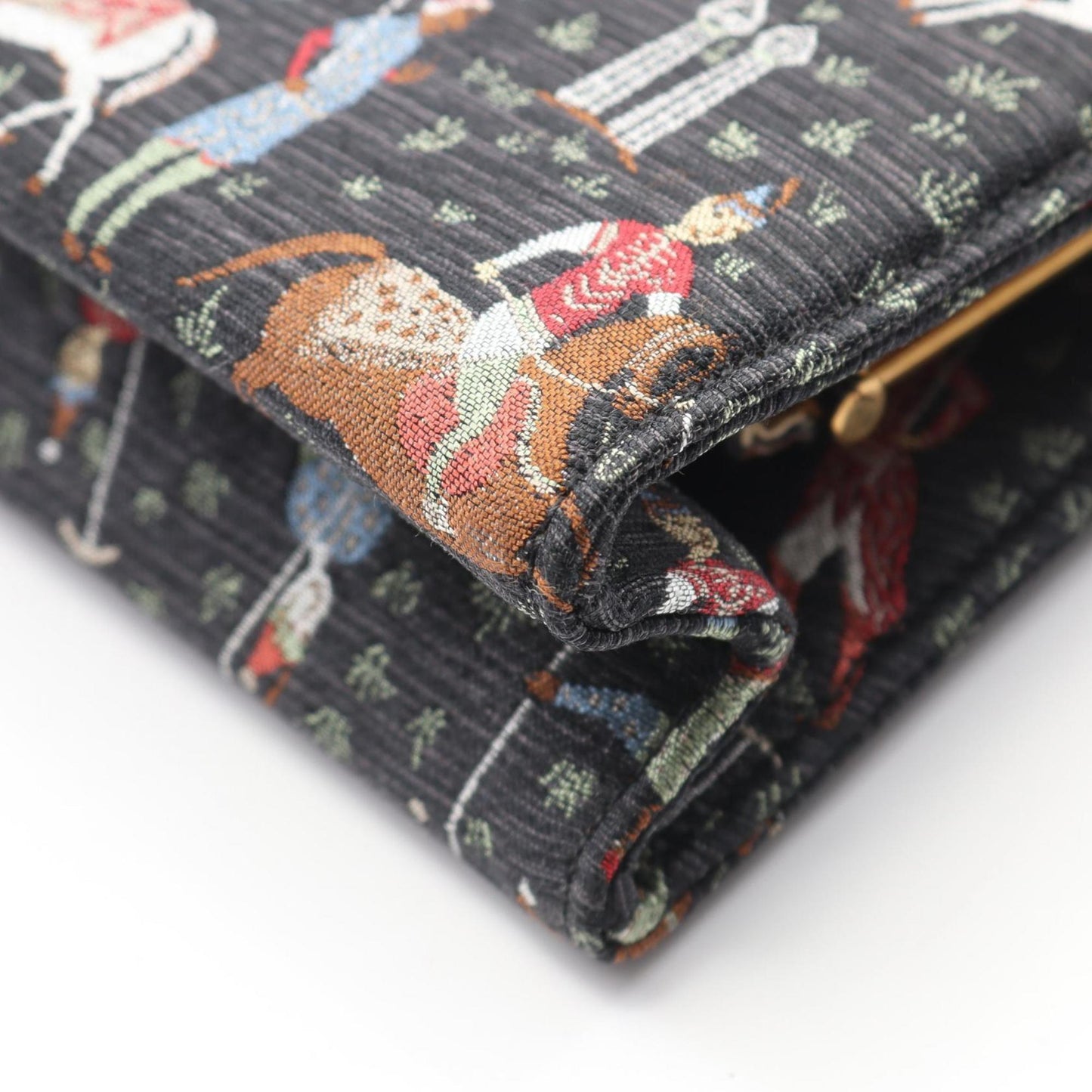 Gucci Black Multi-Color Canvas Clutch Bag ( )