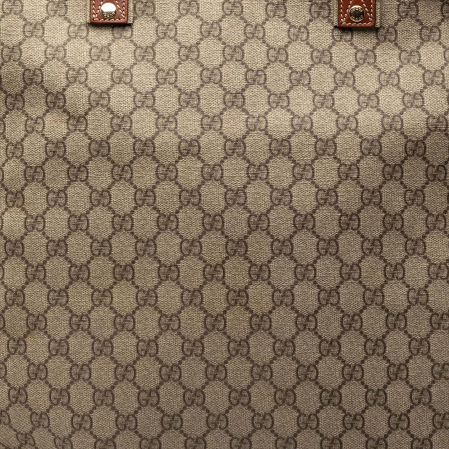 Gucci Beige Brown Gg Supreme Pvc Leather Tote Bag ( )