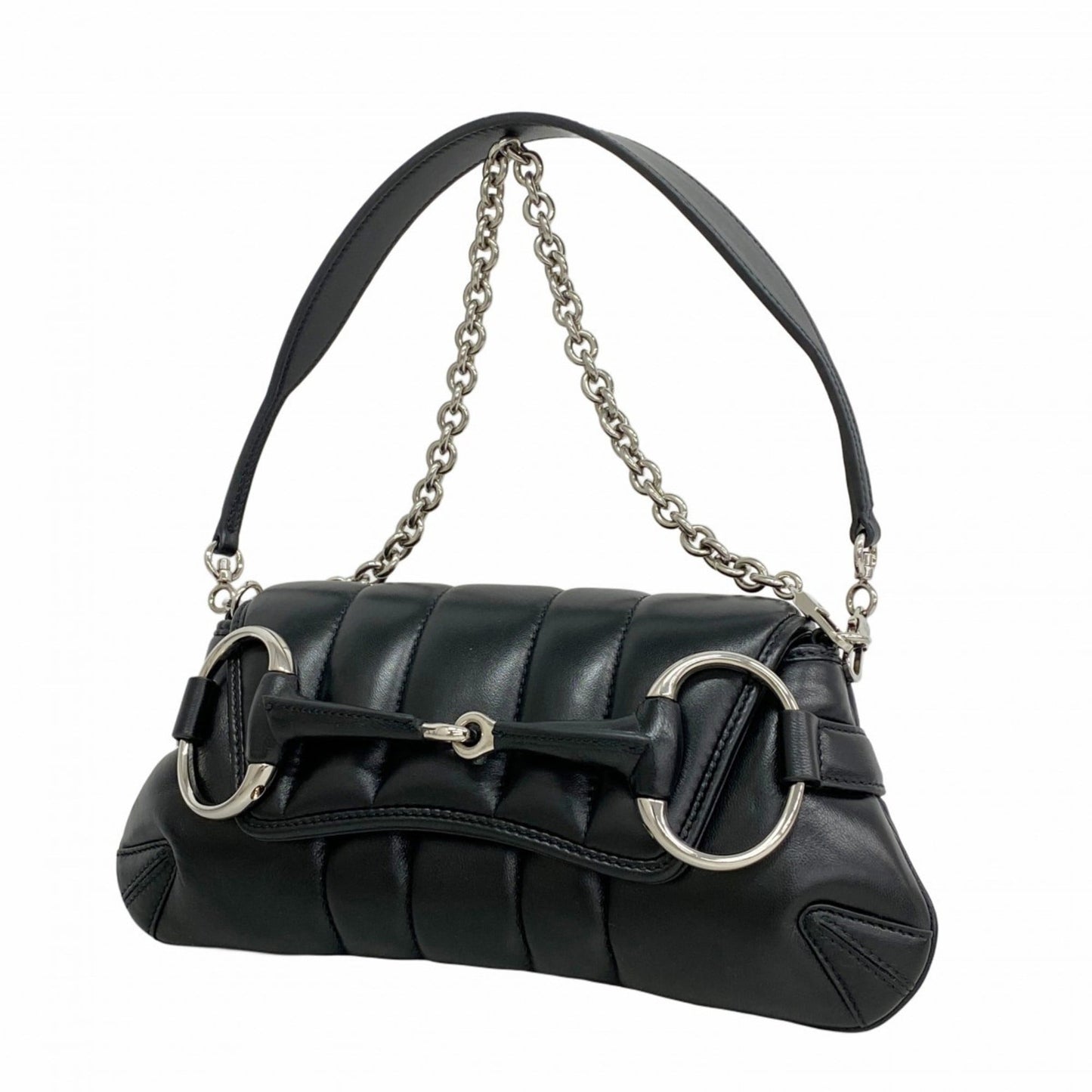Gucci Black Leather Handbag ( )