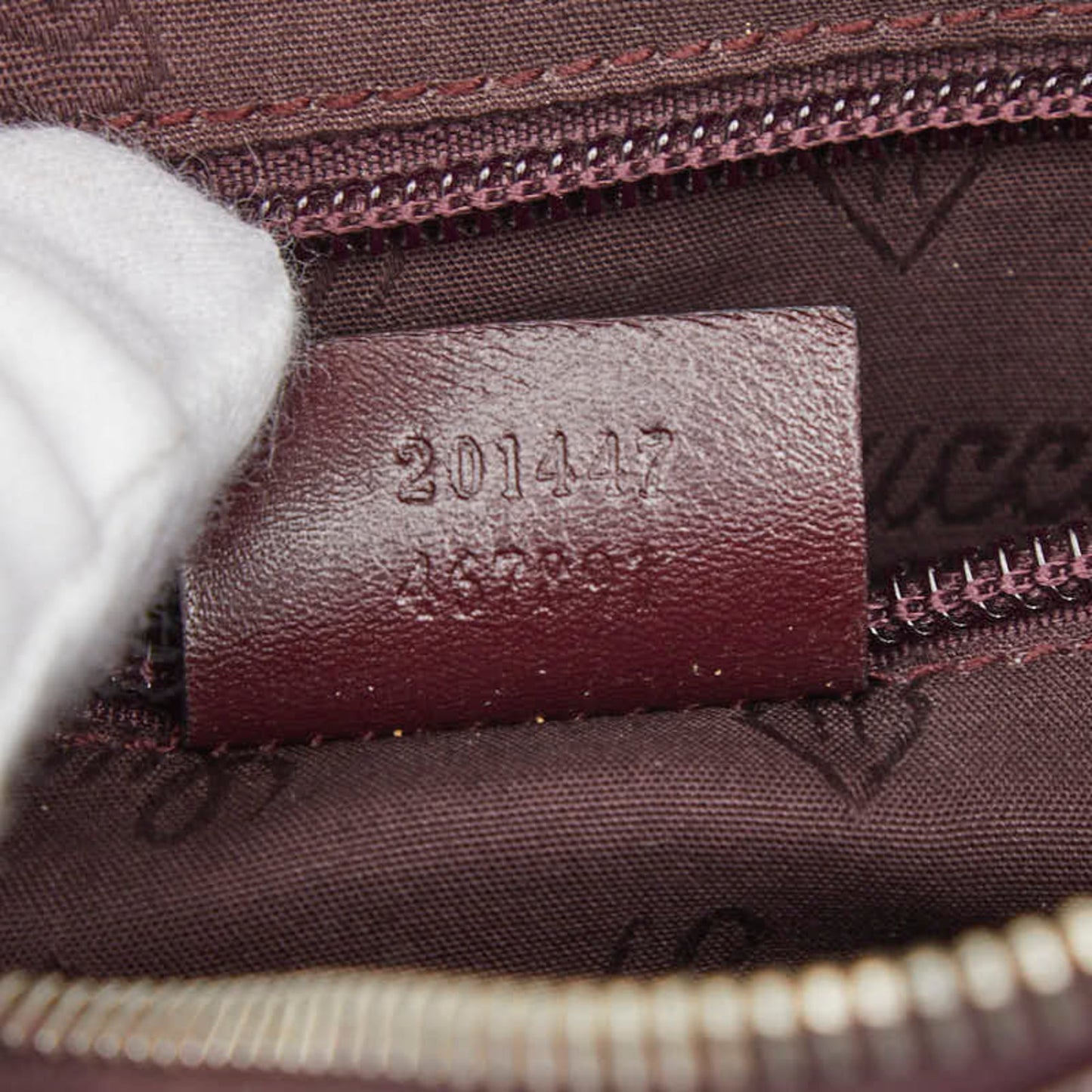 Gucci Purple Gg ImprimÃ© Leather Shoulder Bag ( )