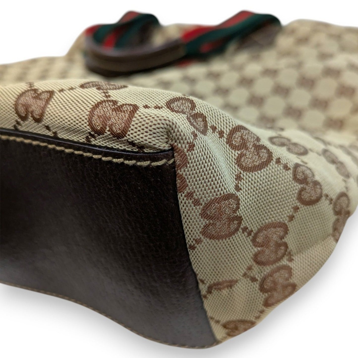 Gucci Sherry Line Beige Nylon Tote Bag ( )