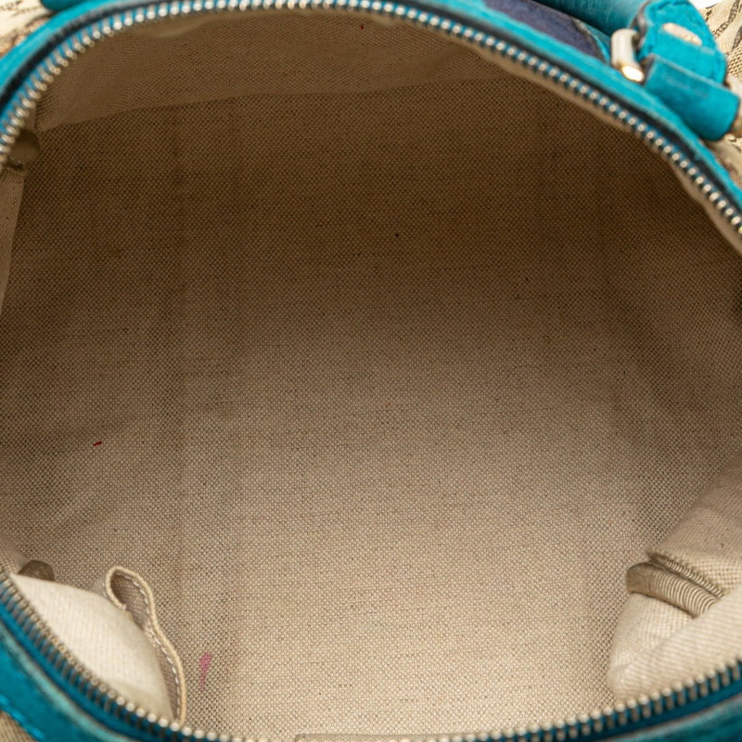 Gucci Beige Blue Gg Canvas Leather Handbag Shoulder Bag ( )