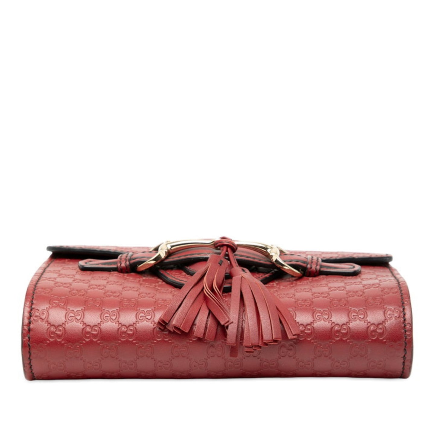 Gucci Red Color Wine Leather Shoulder Bag ( )