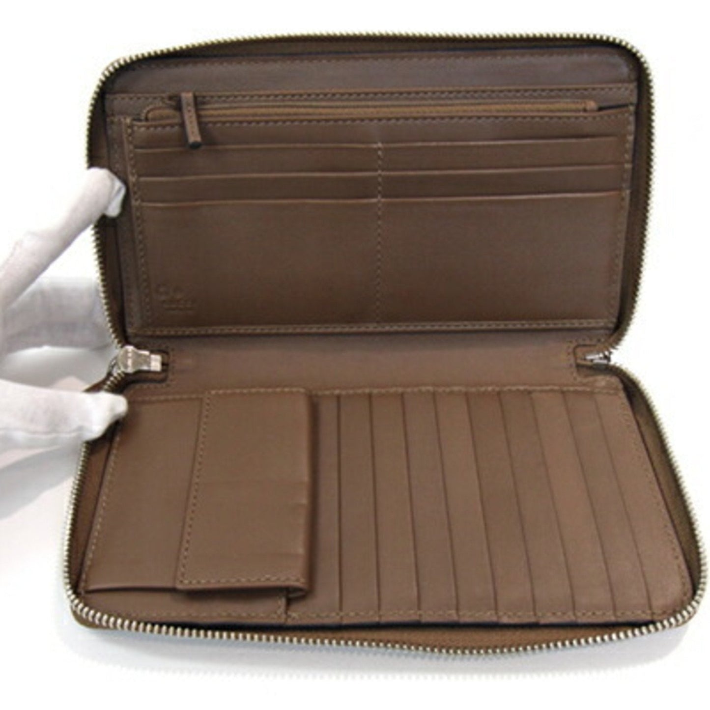 Gucci Brown Leather Long Wallet (Bi-Fold) ( )