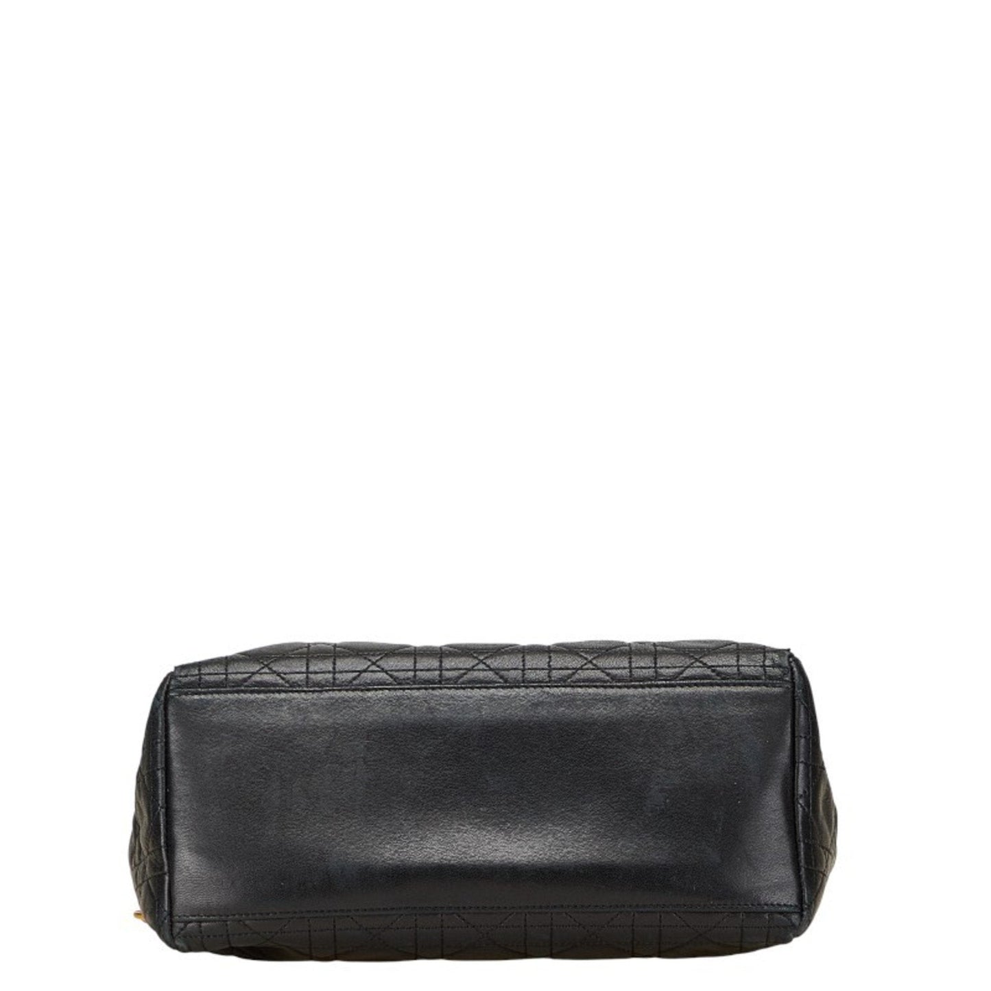Christian Dior Lady Dior Black Leather Handbag ()