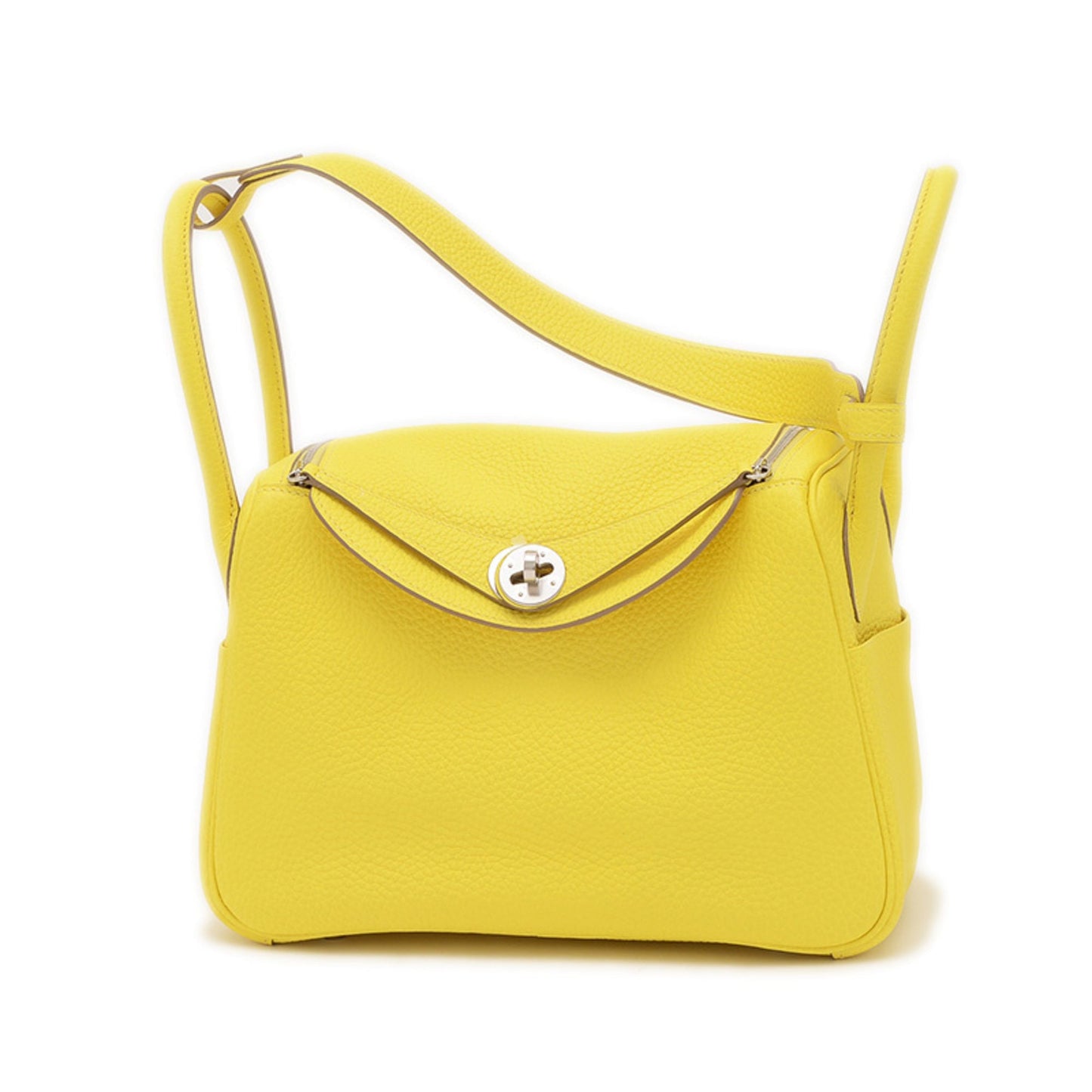 Hermes Lime Taurillon Clemence Leather Shoulder Bag ( )