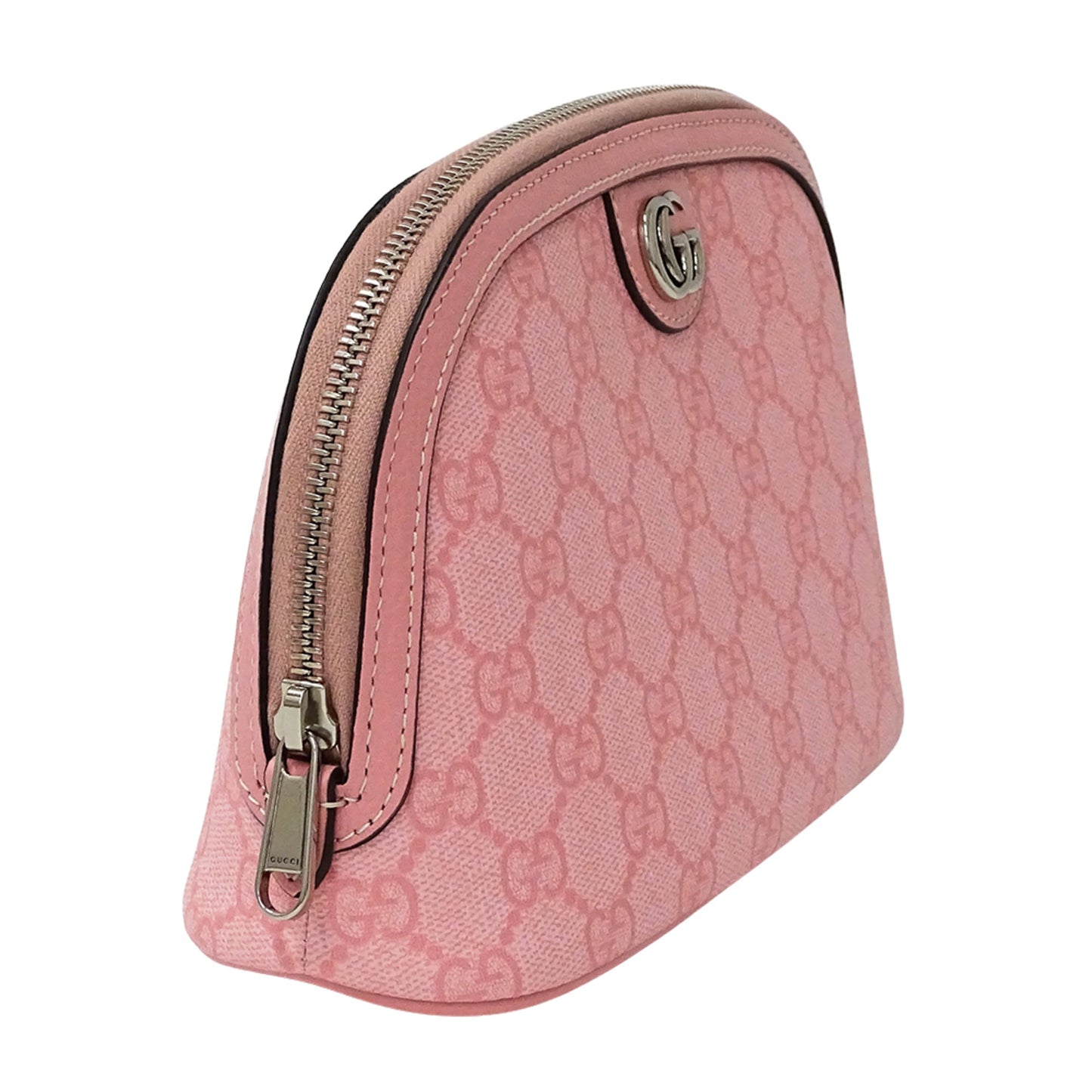 Gucci Pink Gg Supreme Pouch ( )