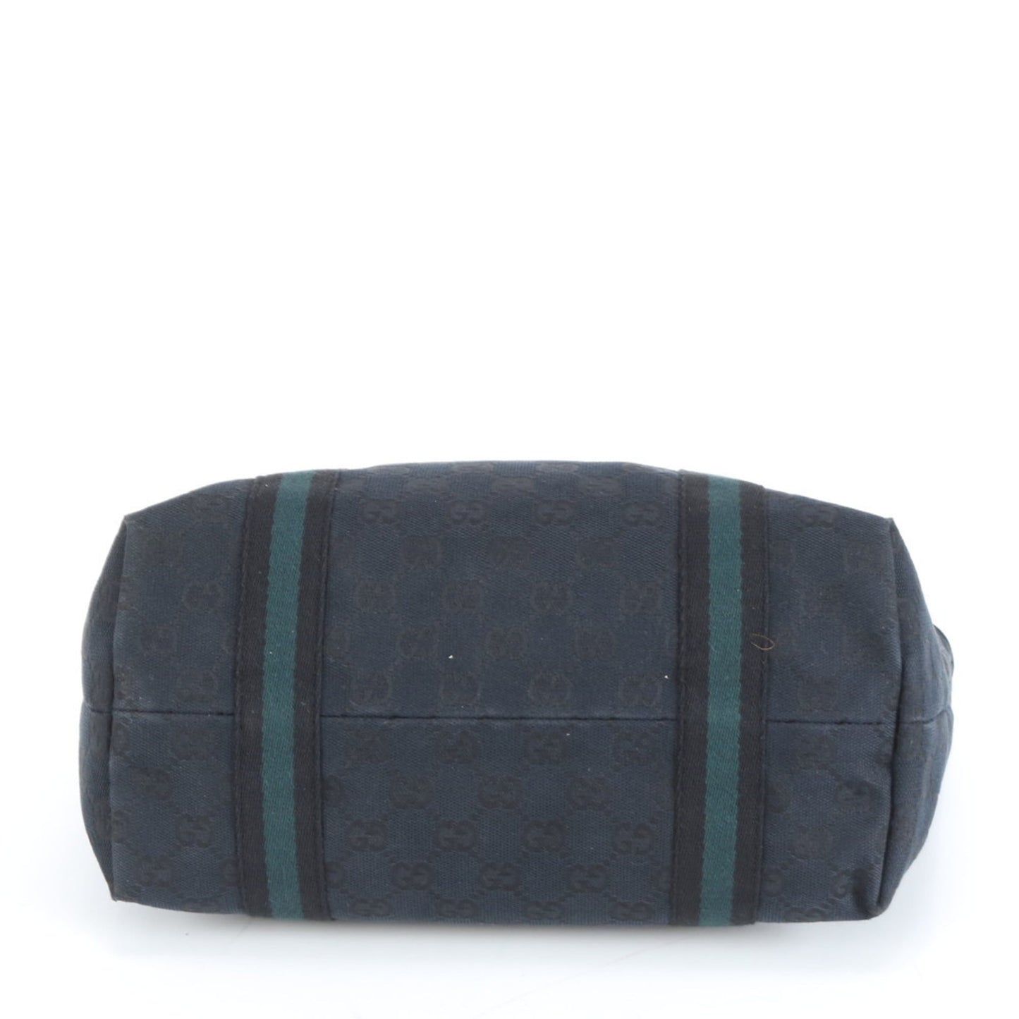 Gucci Black Leather Canvas Tote Bag ( )