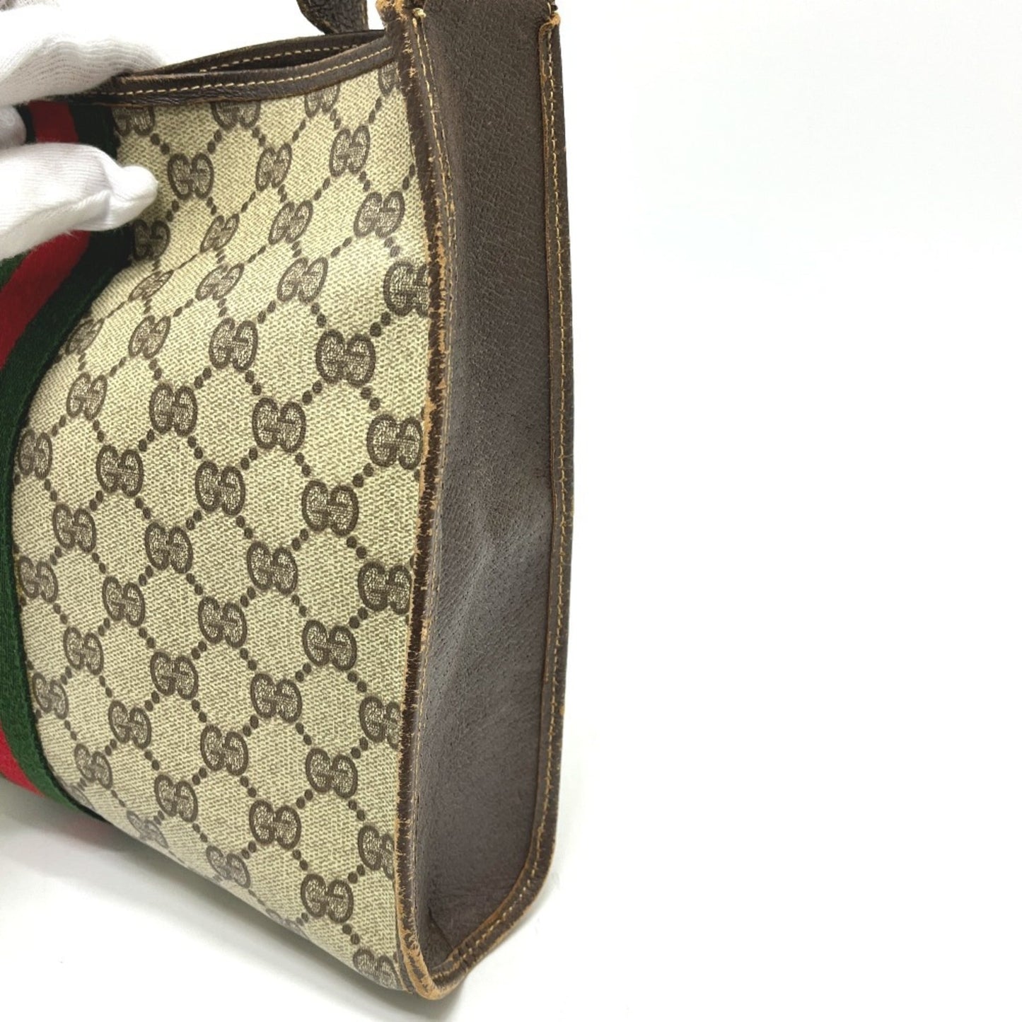 Gucci Brown Pvc Leather Shoulder Bag ( )