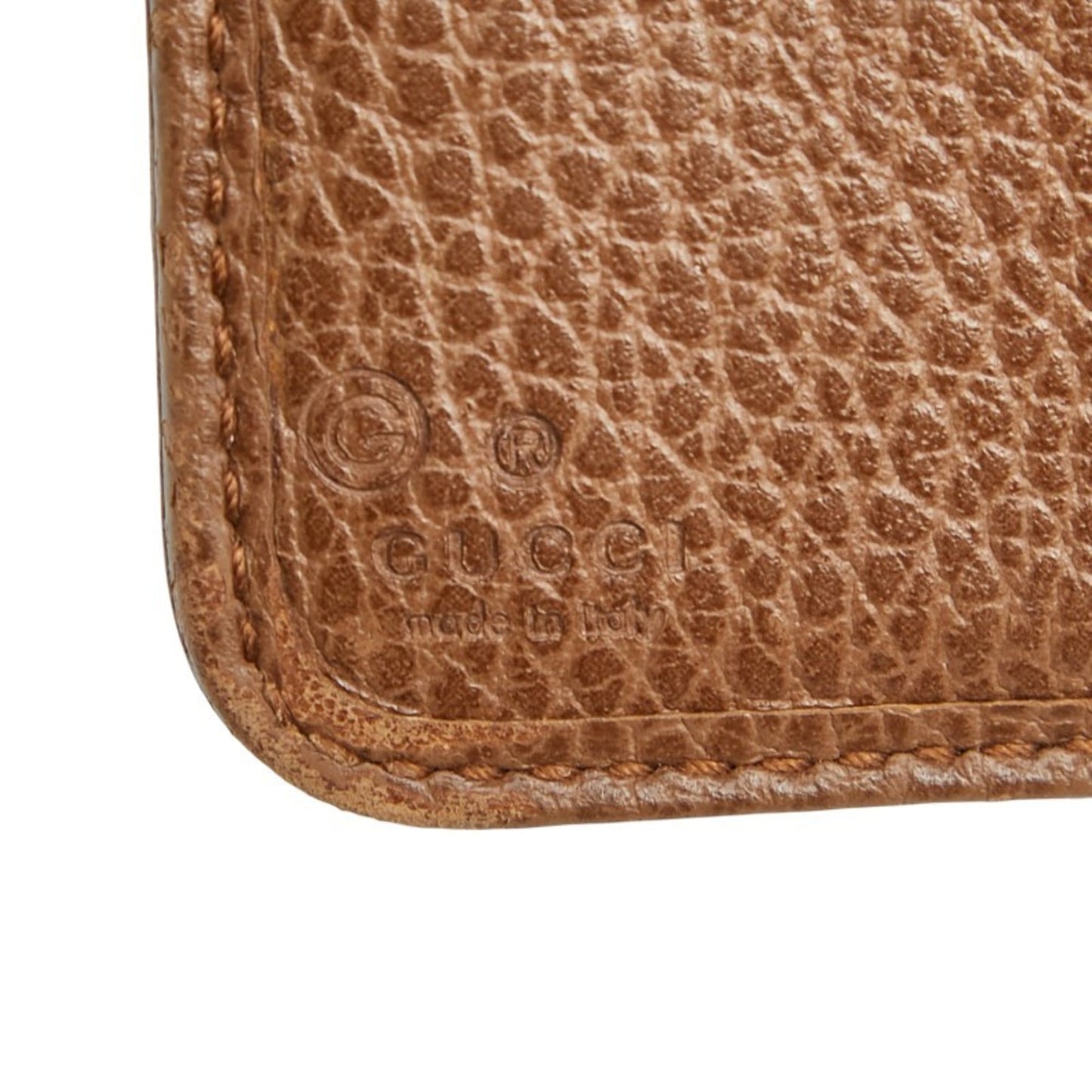 Gucci Beige Brown Canvas Leather Wallet (Bi-Fold) ( )